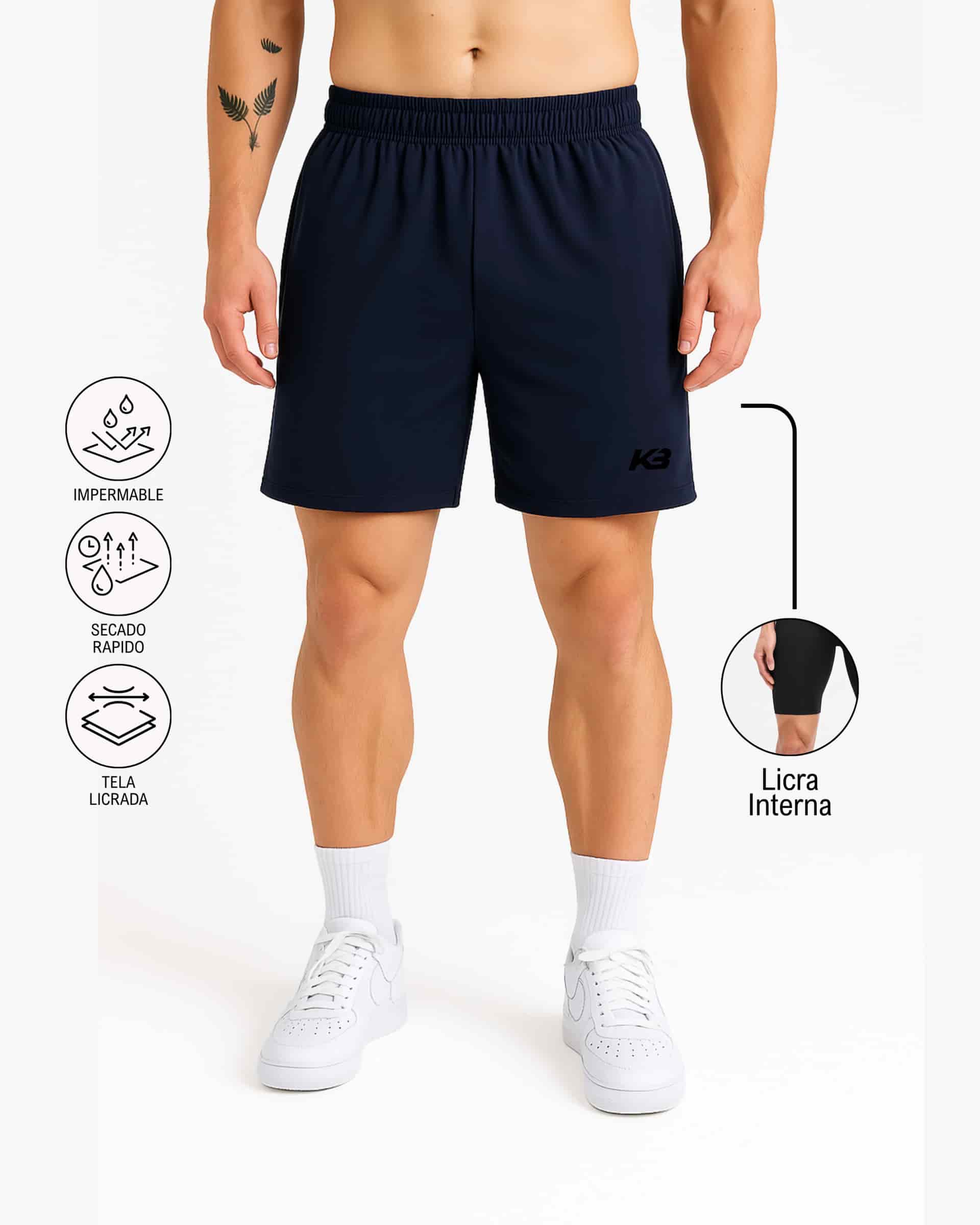 Pantaloneta Con Licra Interna, Medida Perfecta┃KBMEN RF.279 - miniatura 5