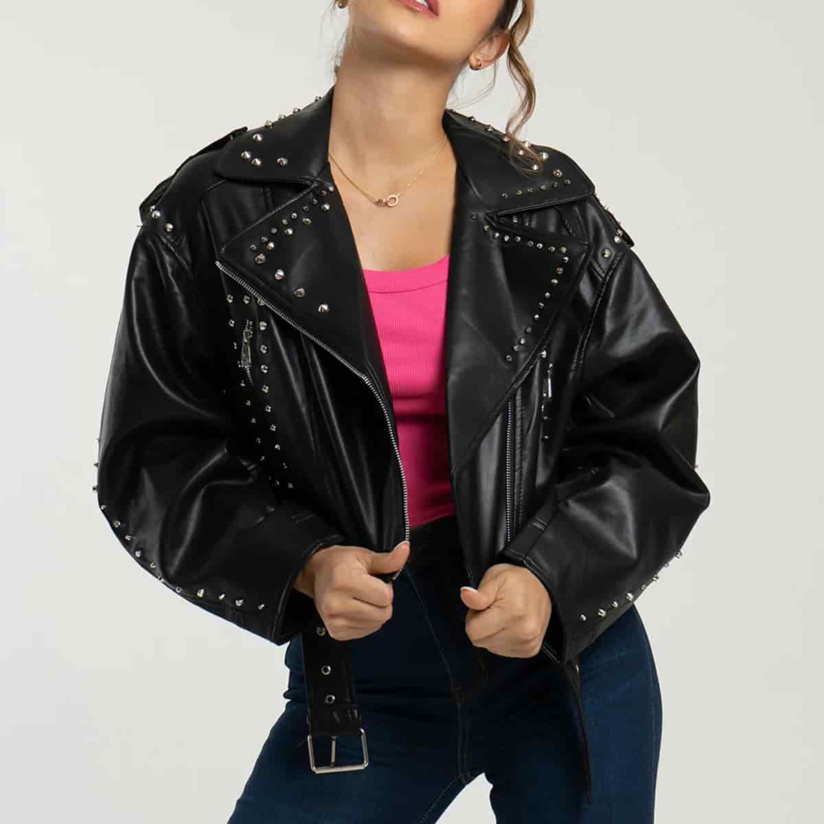 Chaqueta Sintetica Biker Oversize Oasis - miniatura 12