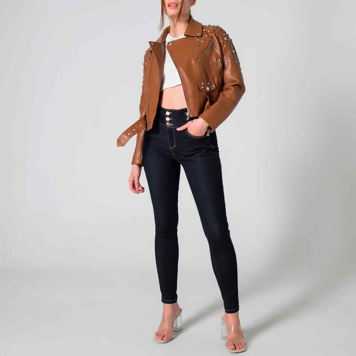 Chaqueta Sintetica Biker Crystal - miniatura 3