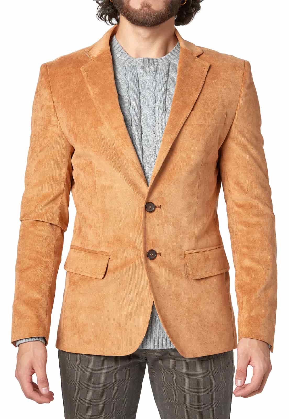 Blazer clásico pana camel. - miniatura 4