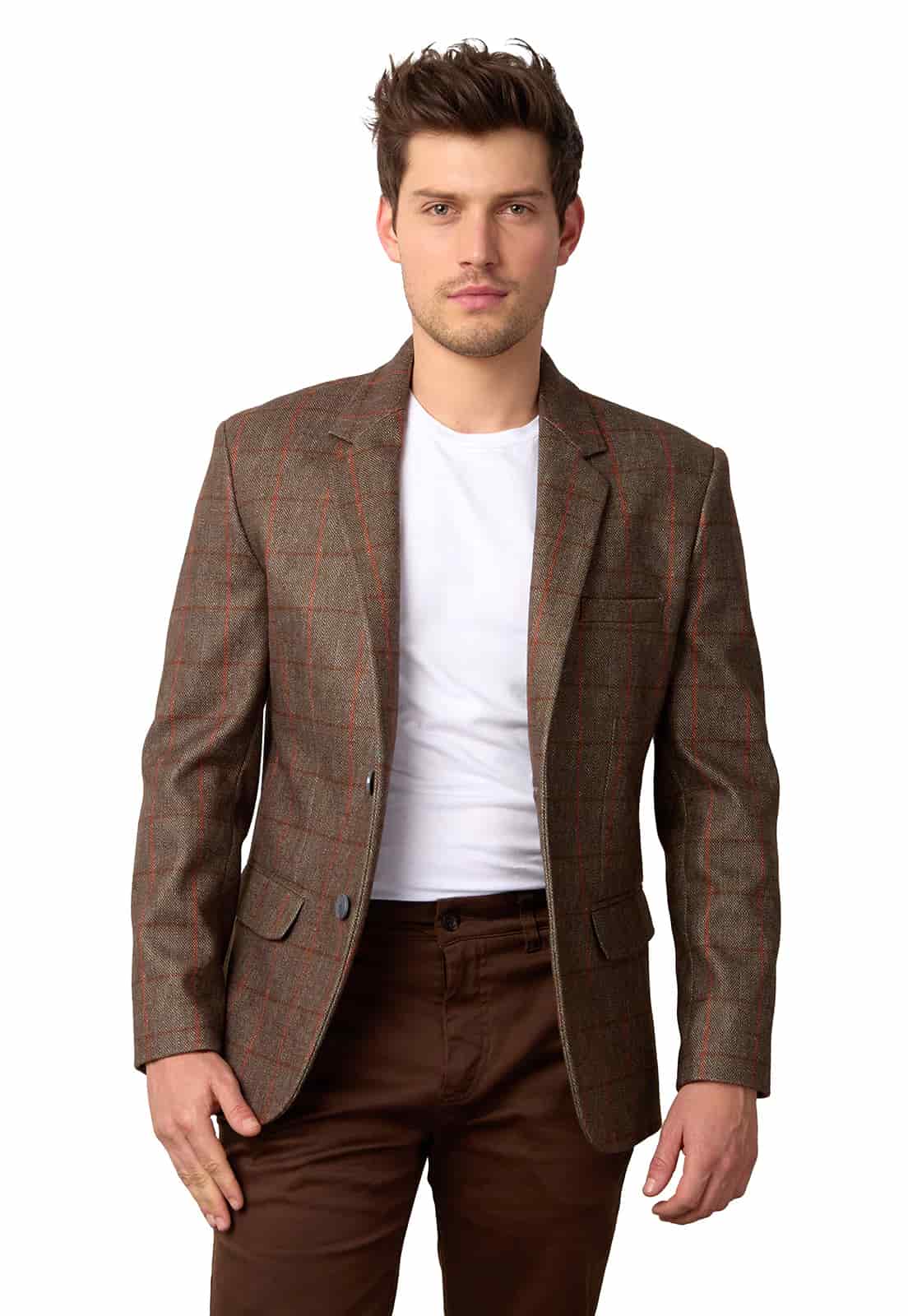 Blazer estampado verde a cuadros - miniatura 7
