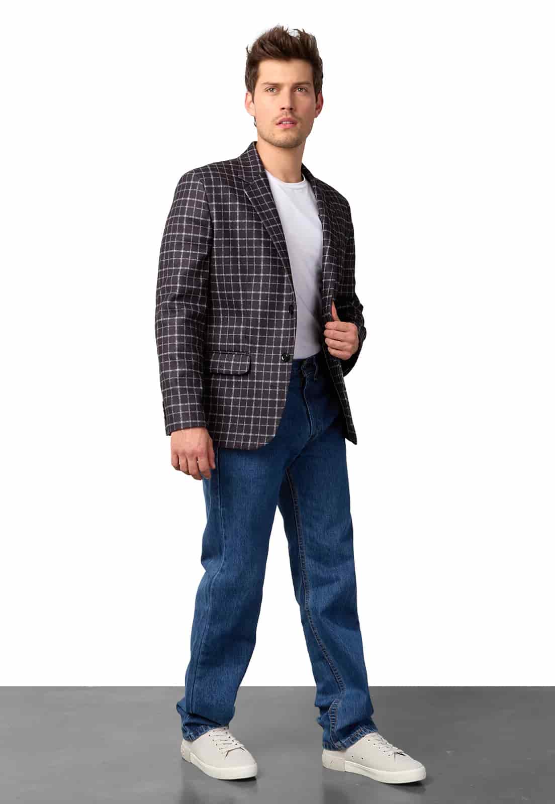 Blazer estampado negro a cuadros - miniatura 11