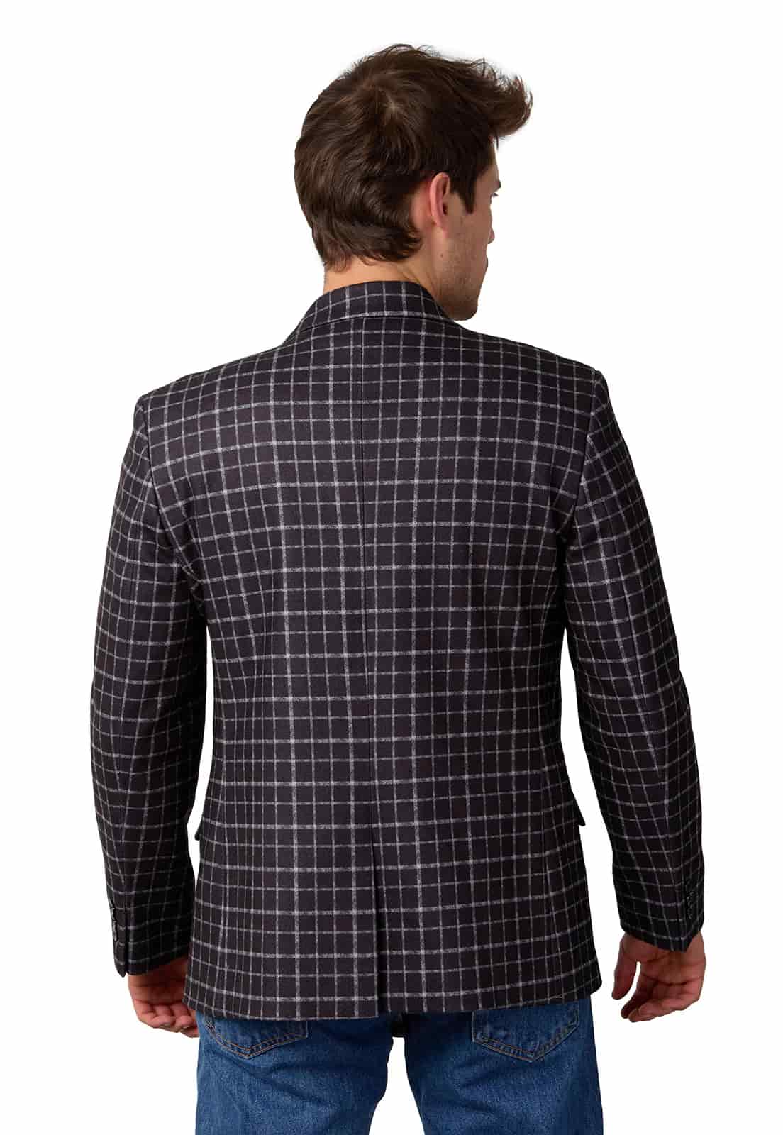 Blazer estampado negro a cuadros - miniatura 9