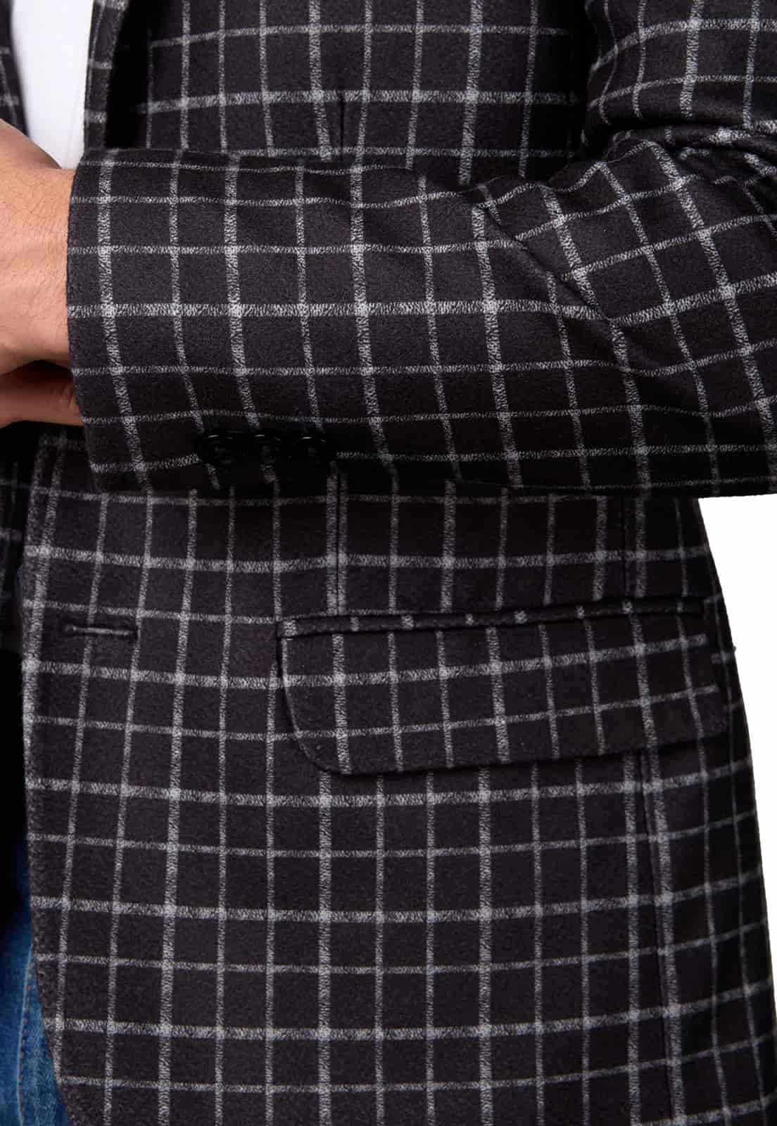 Blazer estampado negro a cuadros - miniatura 13