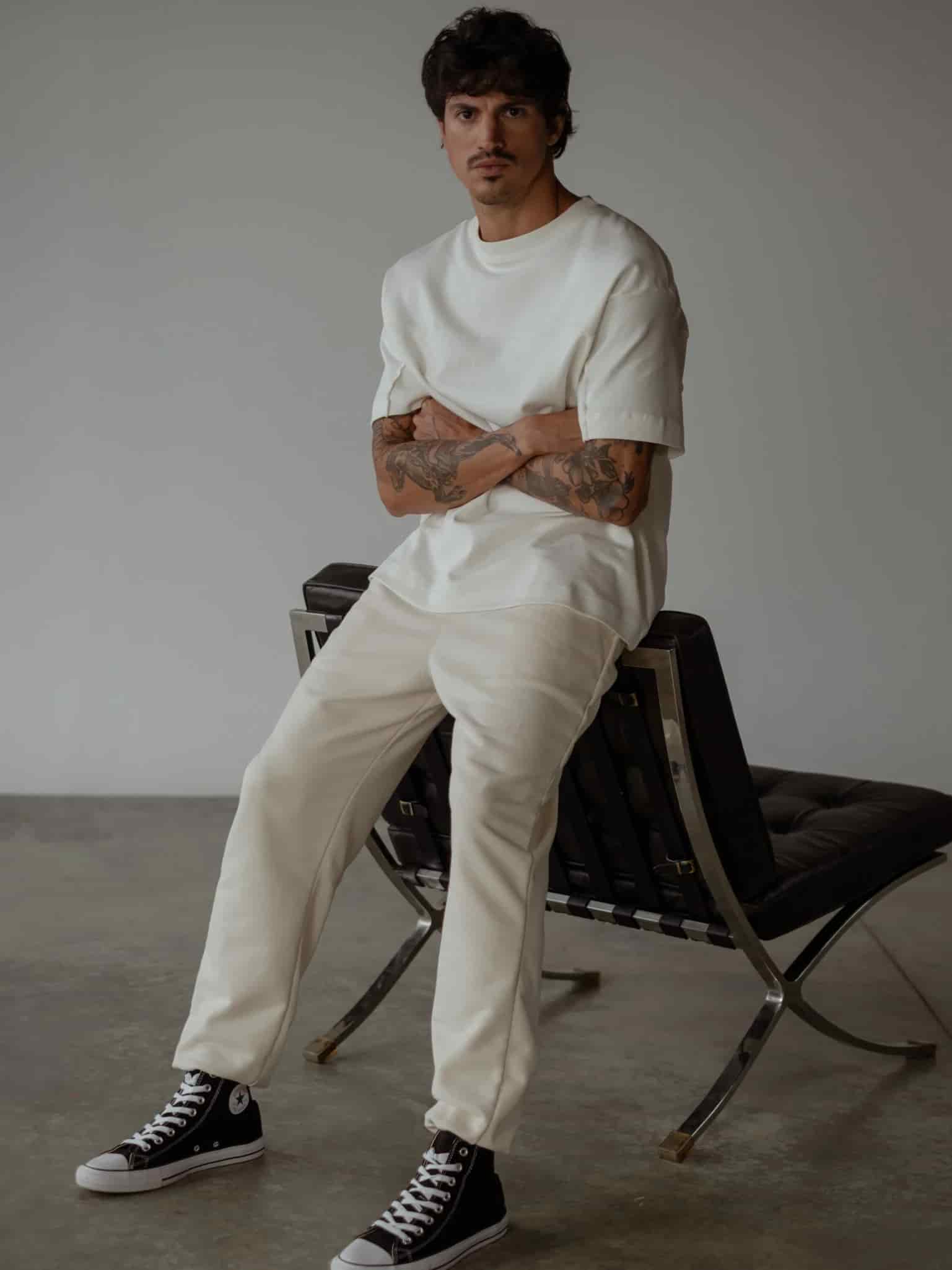 MEN MINIMAL JOGGER - CREAMY - miniatura 6