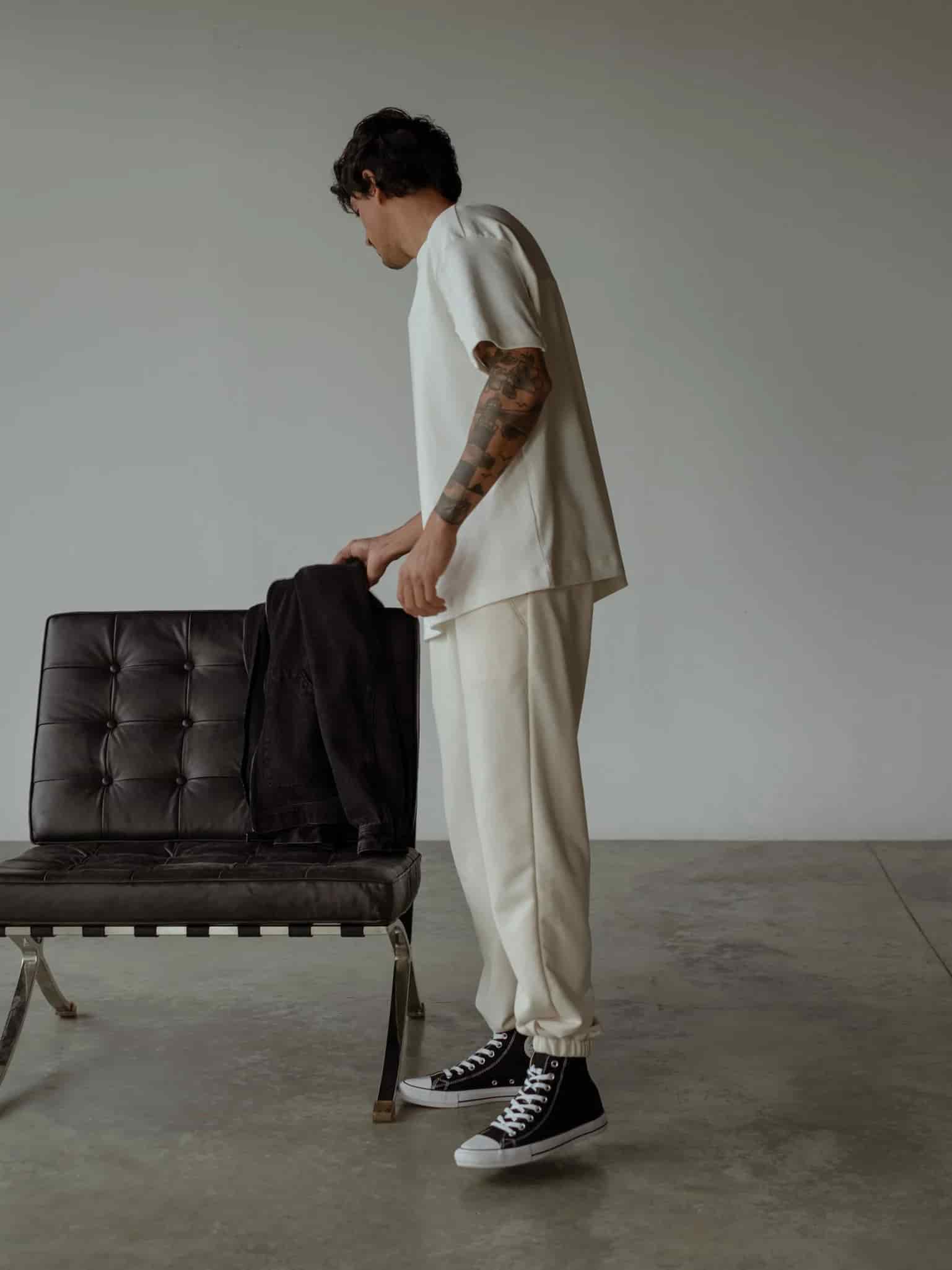 MEN MINIMAL JOGGER - CREAMY - miniatura 15