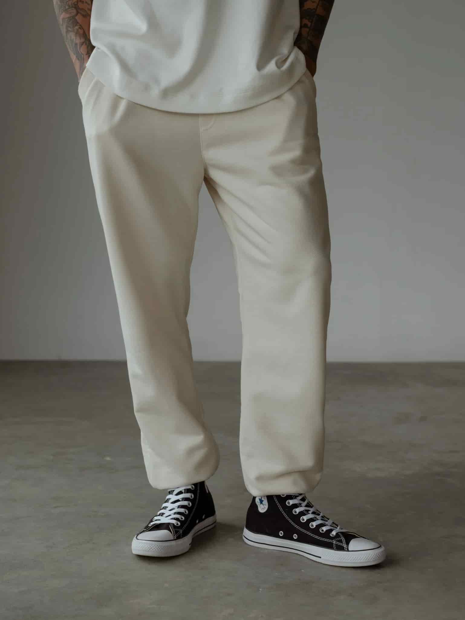 MEN MINIMAL JOGGER - CREAMY - miniatura 4