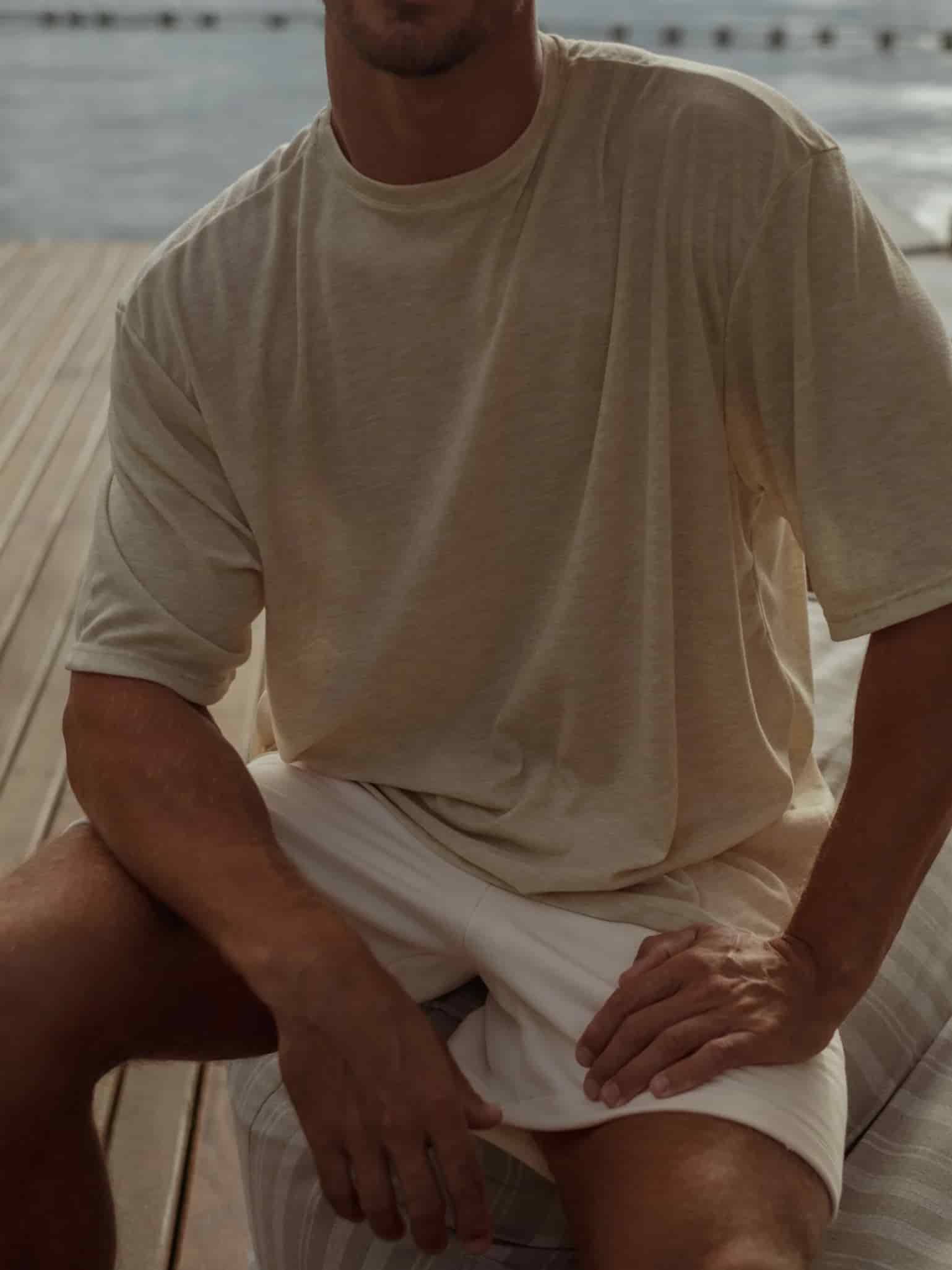 MEN COTTON MINIMAL SHORT - SEA SALT - miniatura 16