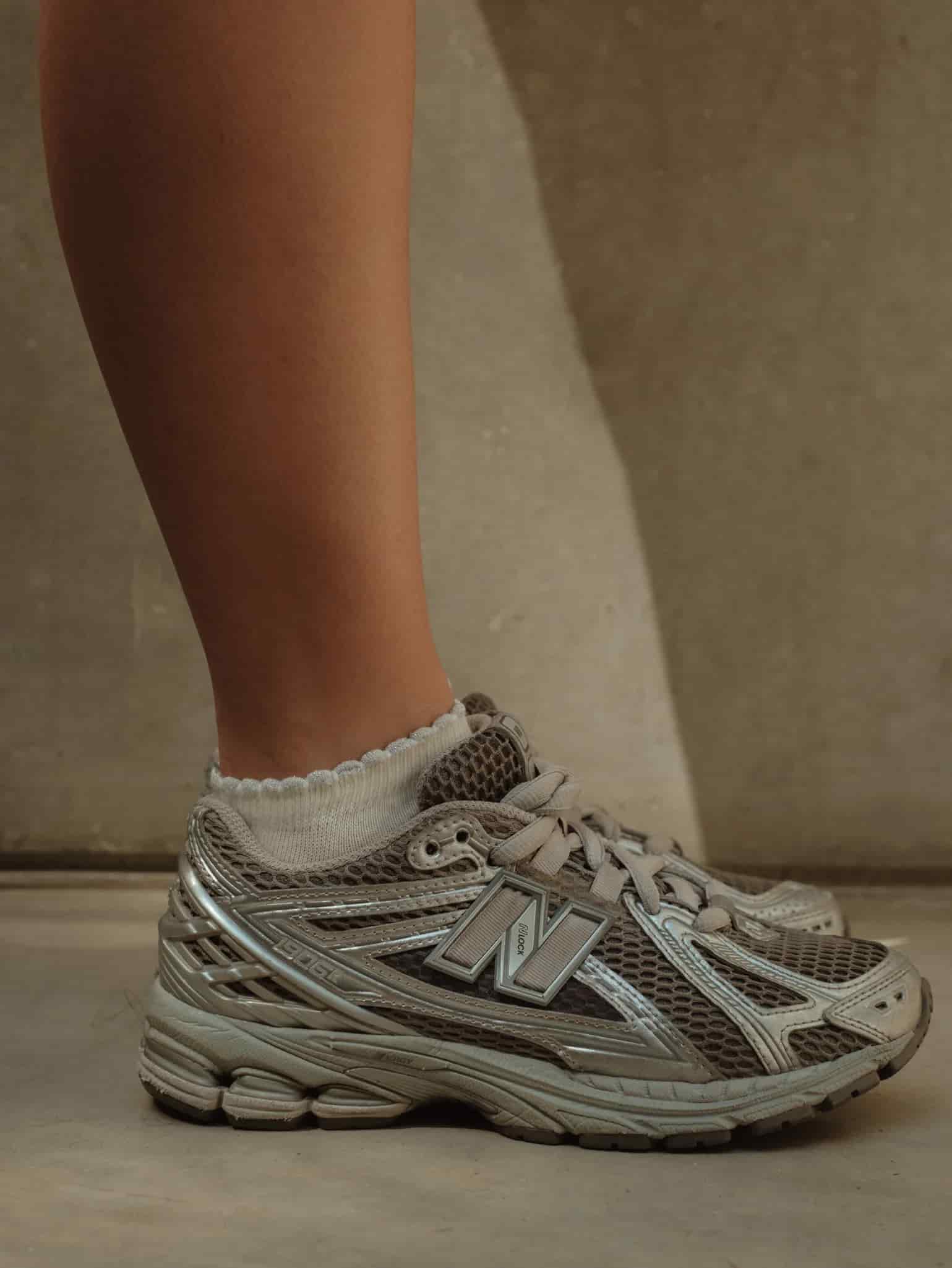 WAVE ANKLE SOCKS - SHINY GRAY - miniatura 11