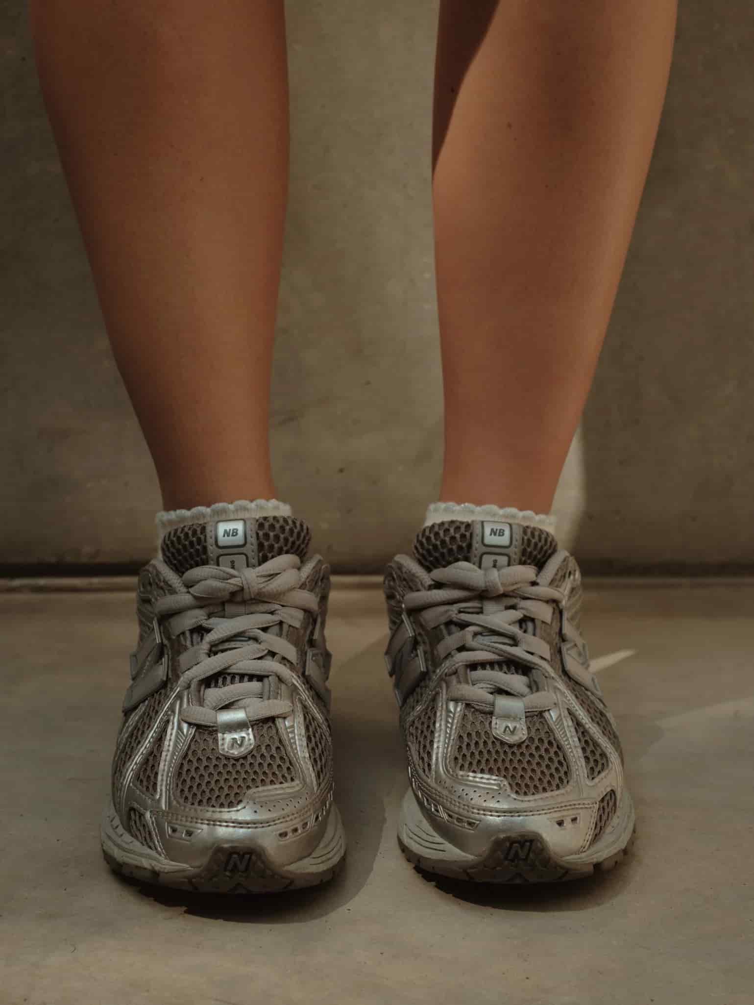 WAVE ANKLE SOCKS - SHINY GRAY - miniatura 9