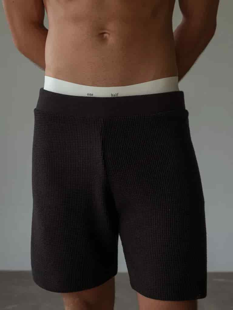 MEN KNIT SHORT - BLACK - miniatura 2