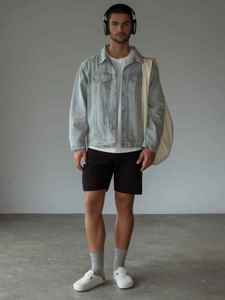 MEN KNIT SHORT - BLACK - miniatura 3