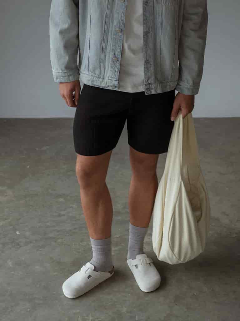 MEN KNIT SHORT - BLACK - miniatura 4
