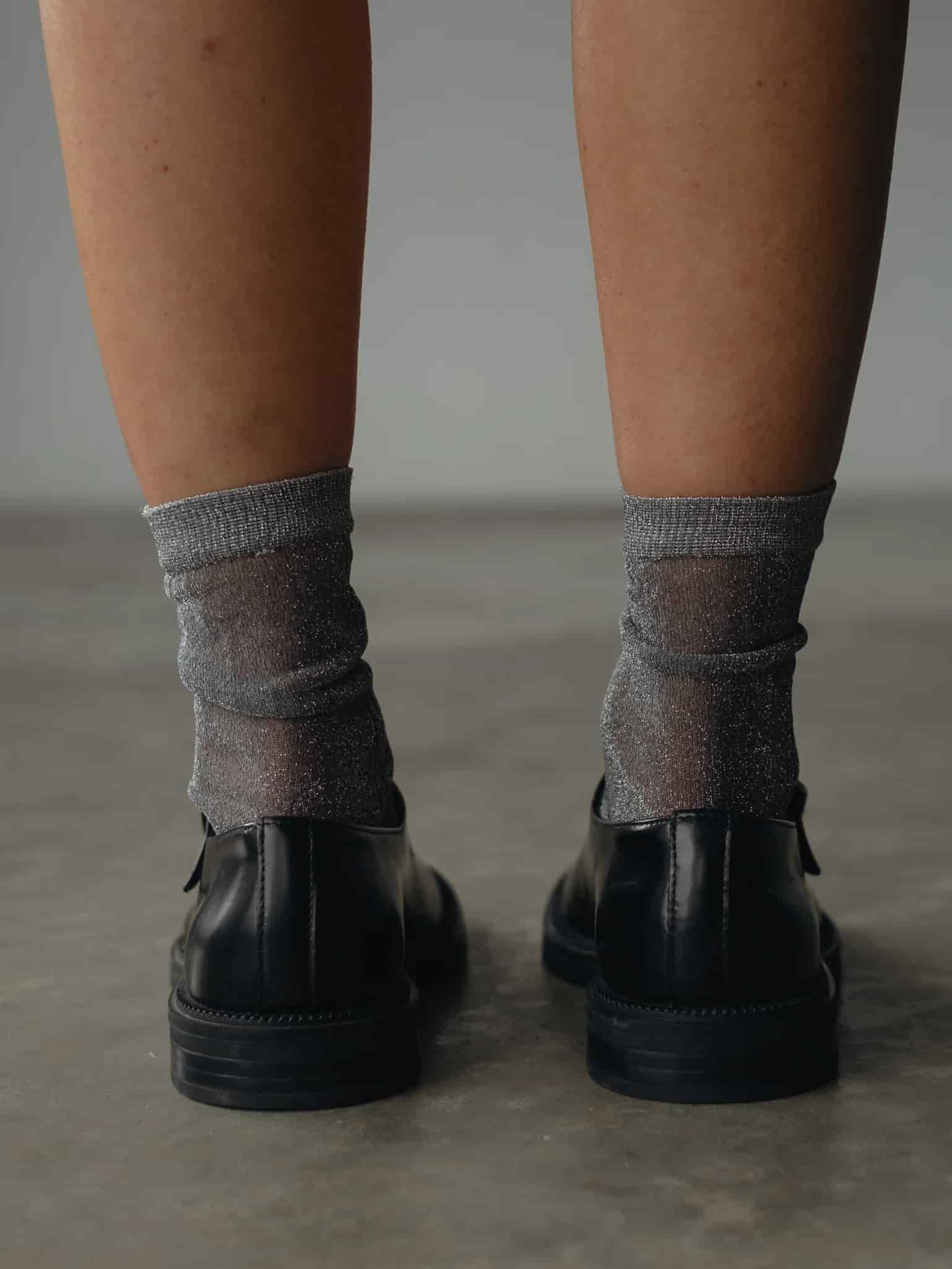 MESH SHINY SOCKS - PLATINUM - miniatura 19
