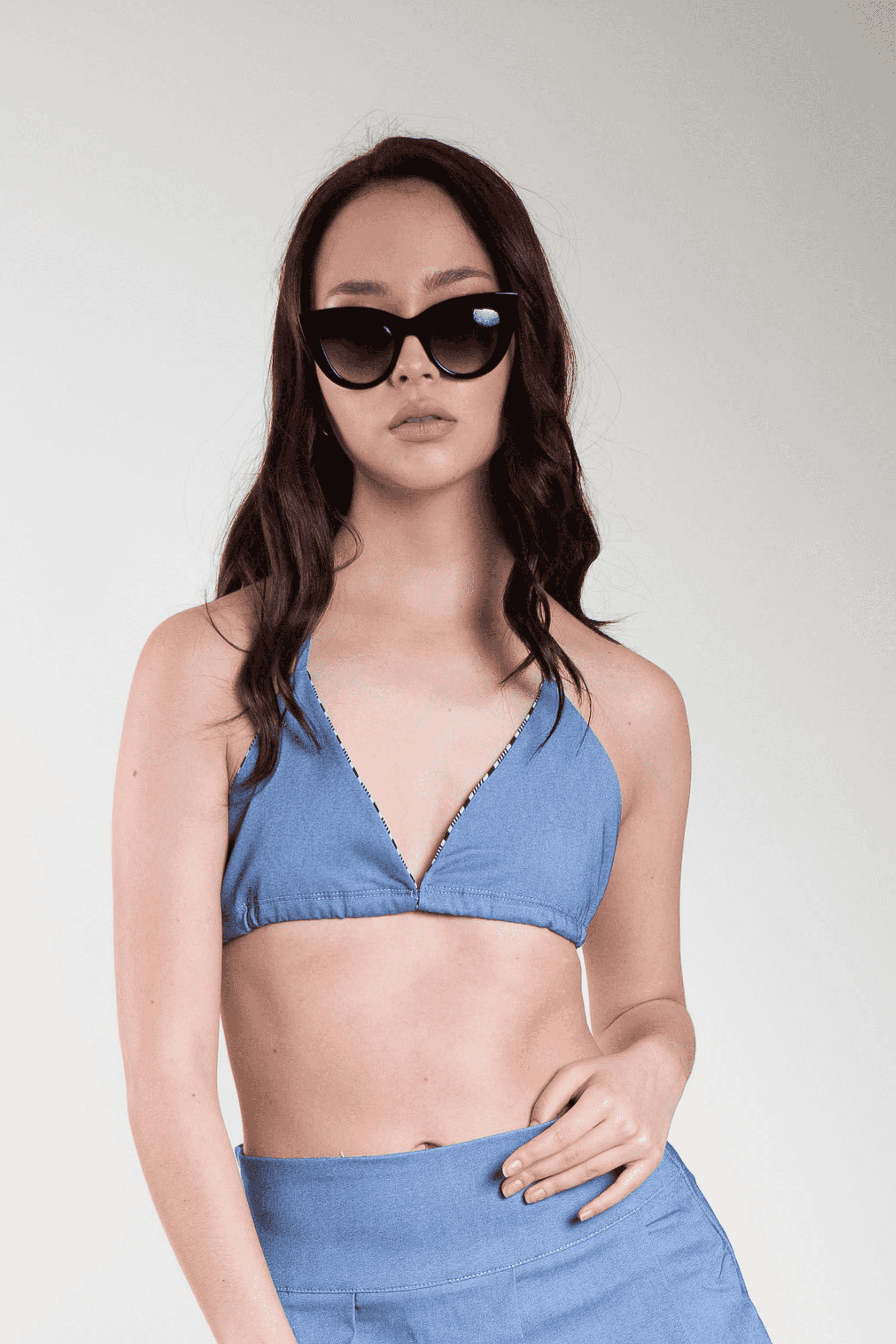 Crop top Aesthetic Azul Claro - miniatura 4