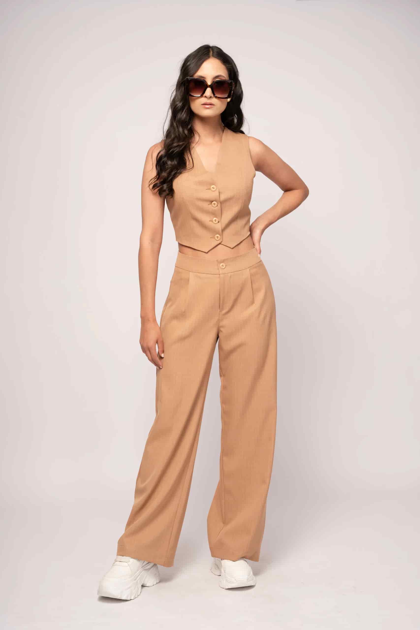 Pantalón Daniela Raya Diplomática Tabaco - miniatura 2