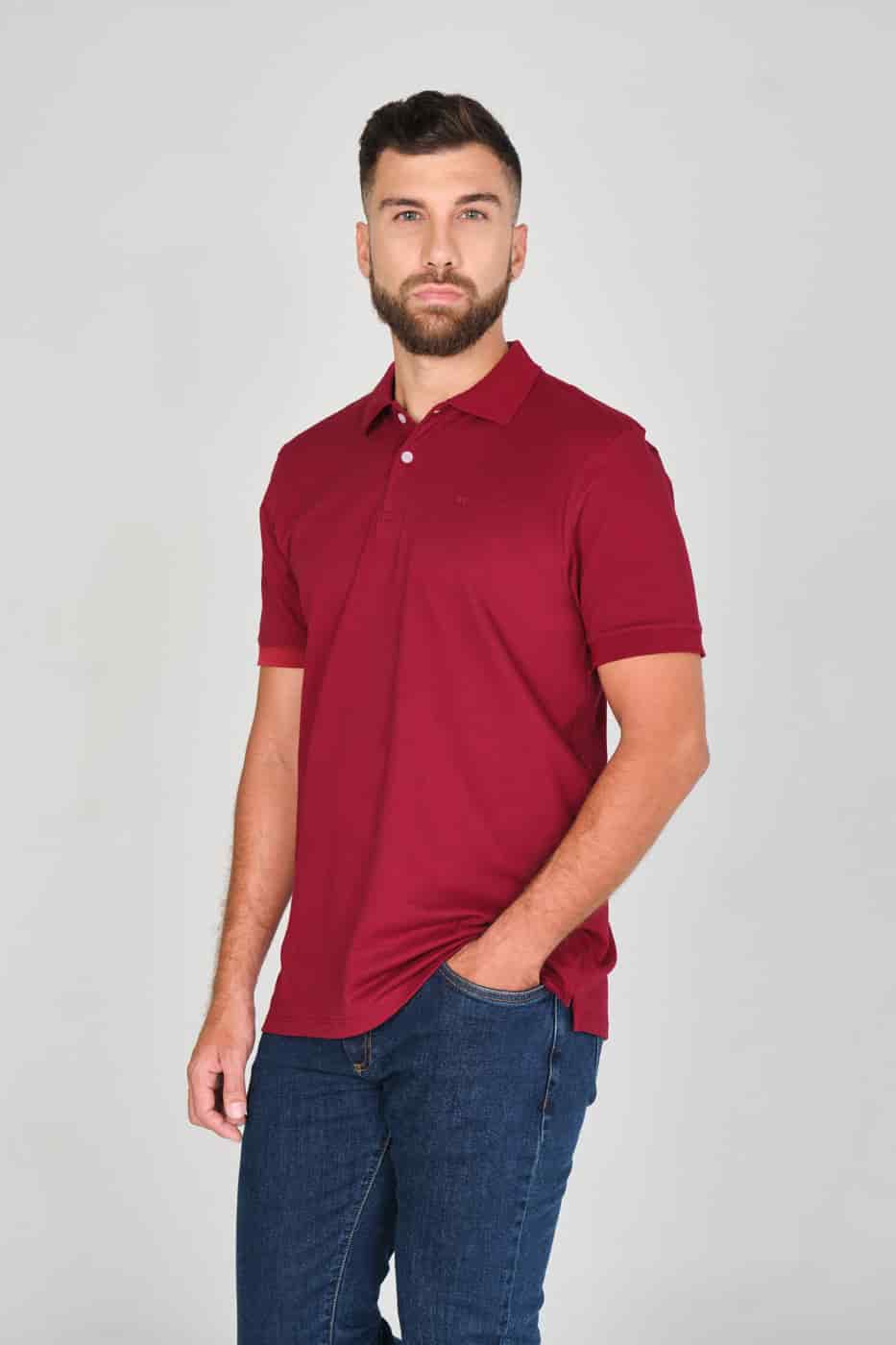 Camiseta Polo 100% Algodón Piqué Vintotinto - miniatura 1