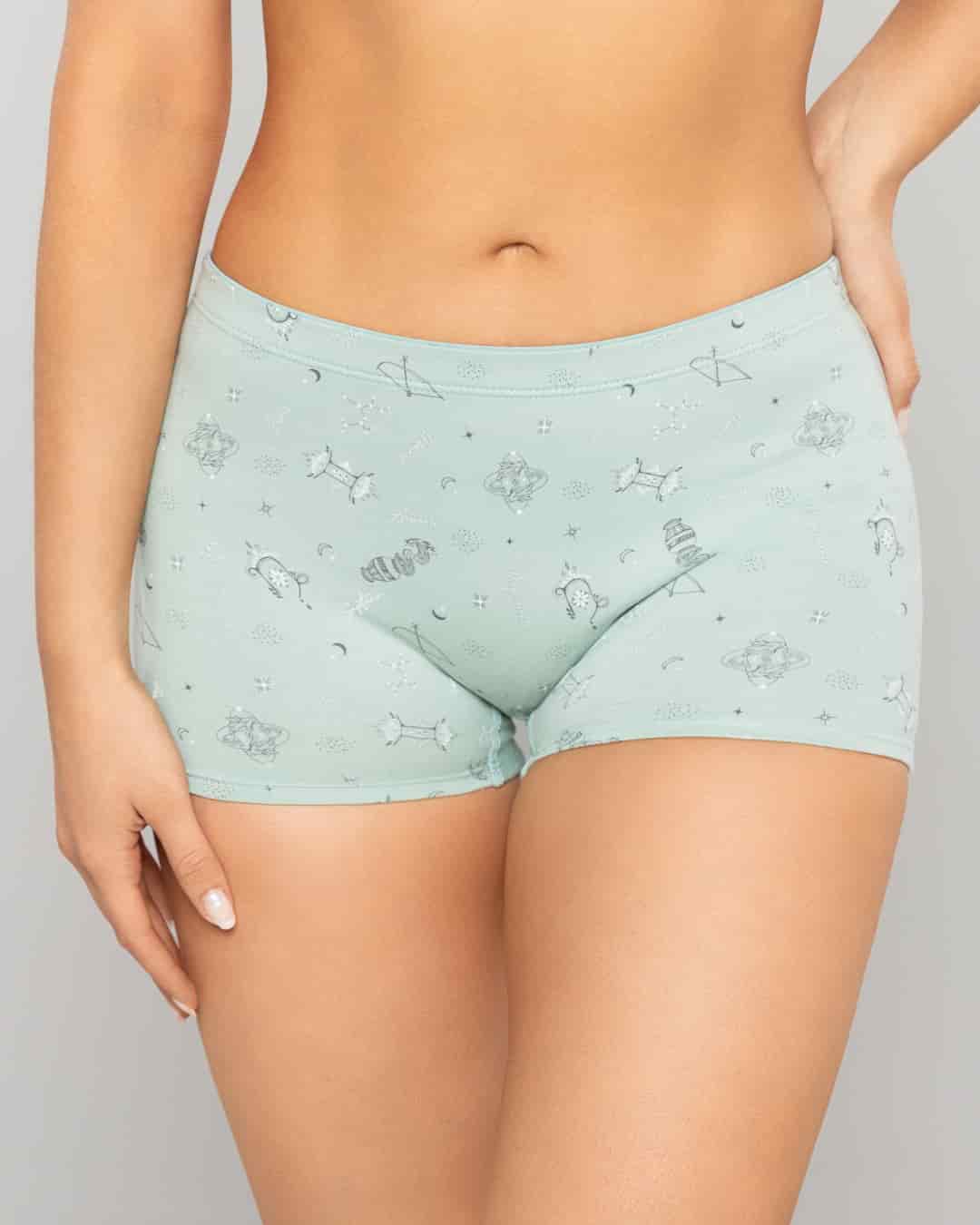 Boxer Largo Tiro Alto en Algodón Estampado para Mujer Ref. 8023 - miniatura 21