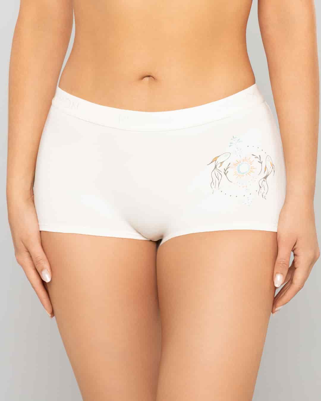 Boxer Femenino Tiro Alto en Algodón Estampado con Elástico Reymon Ref. 8010 - miniatura 19