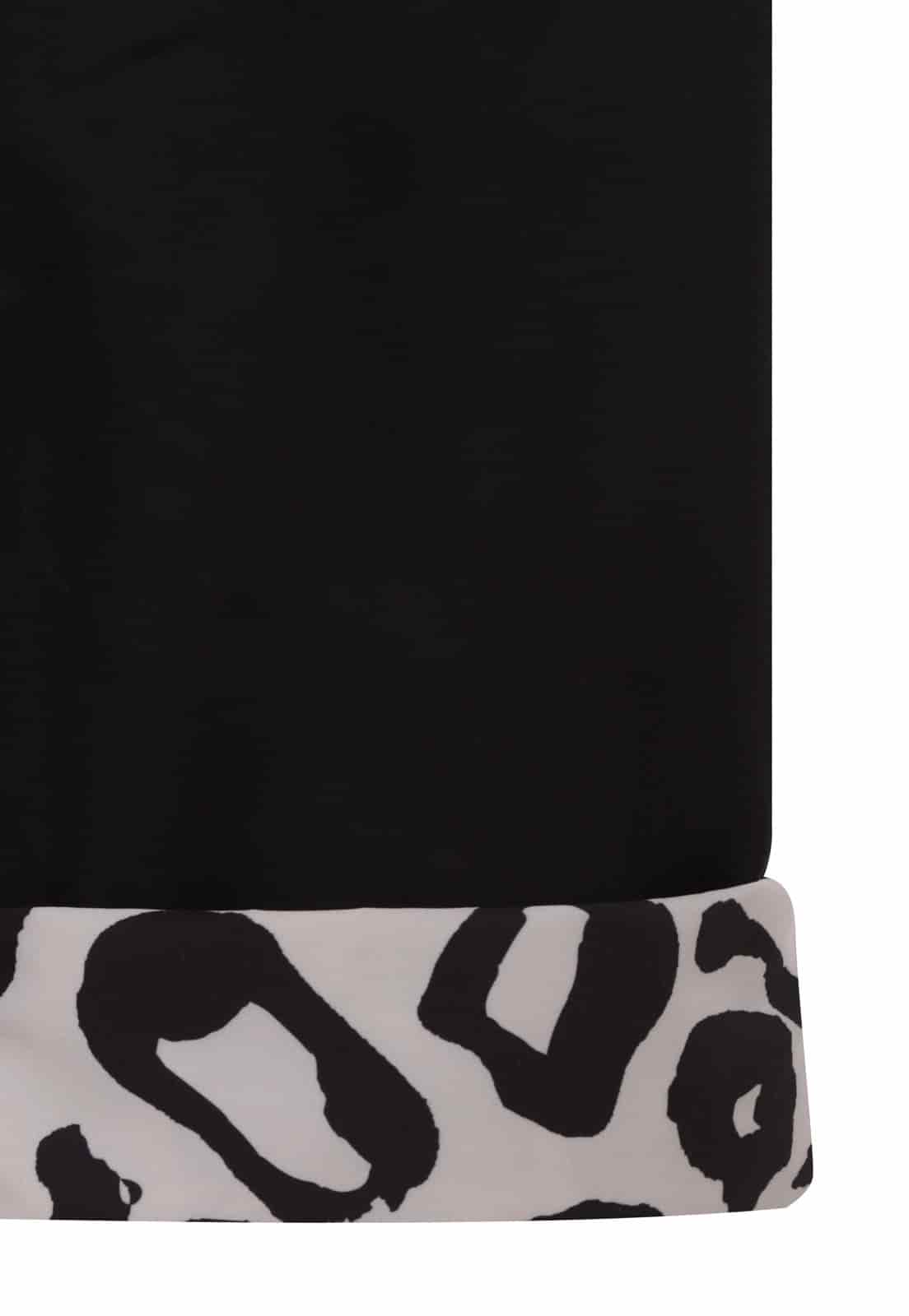 Black & Leopard Hem Pant - miniatura 3