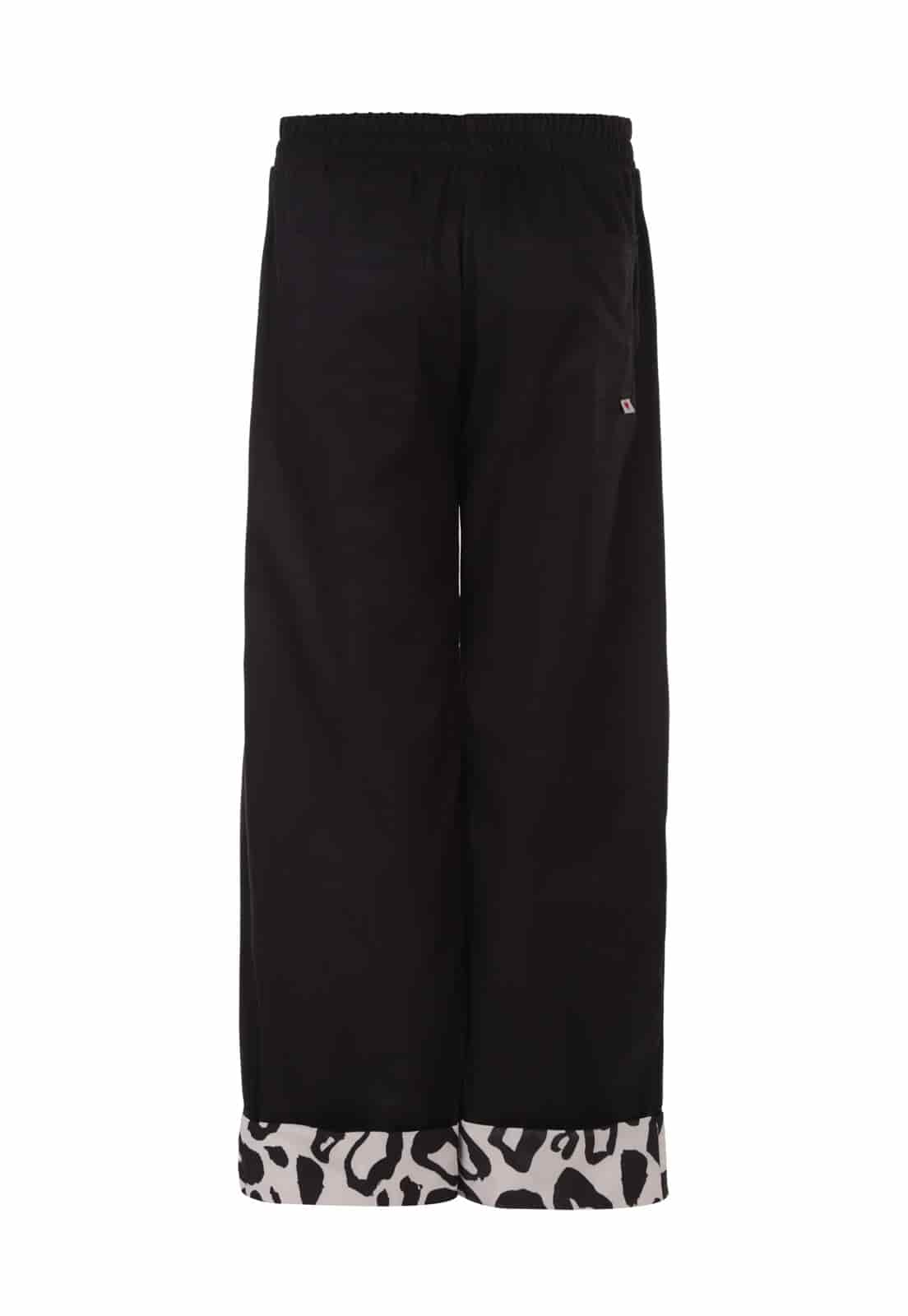 Black & Leopard Hem Pant - miniatura 5