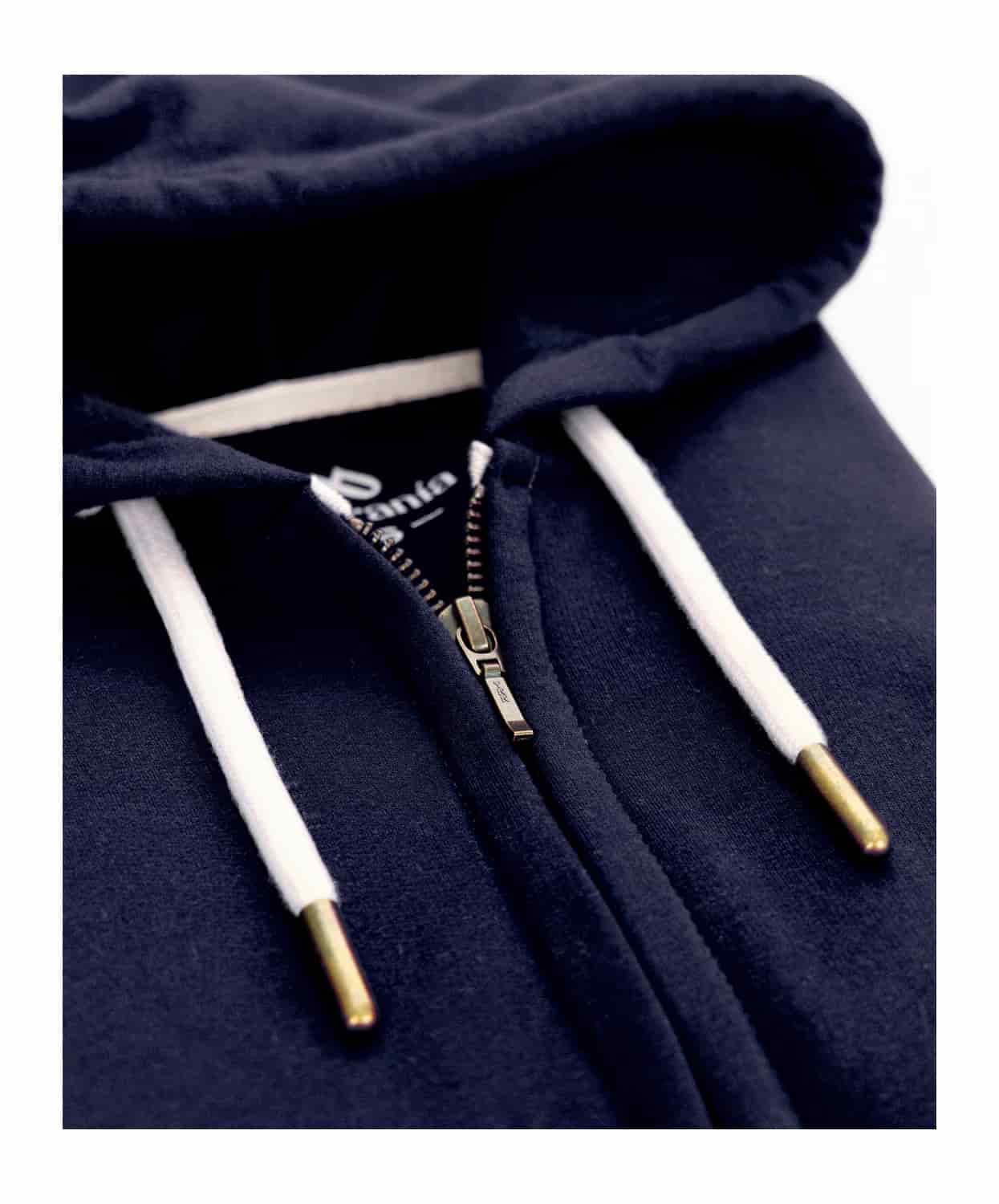 Buzo abierto con Capota Mujer Azul Oxford - miniatura 3