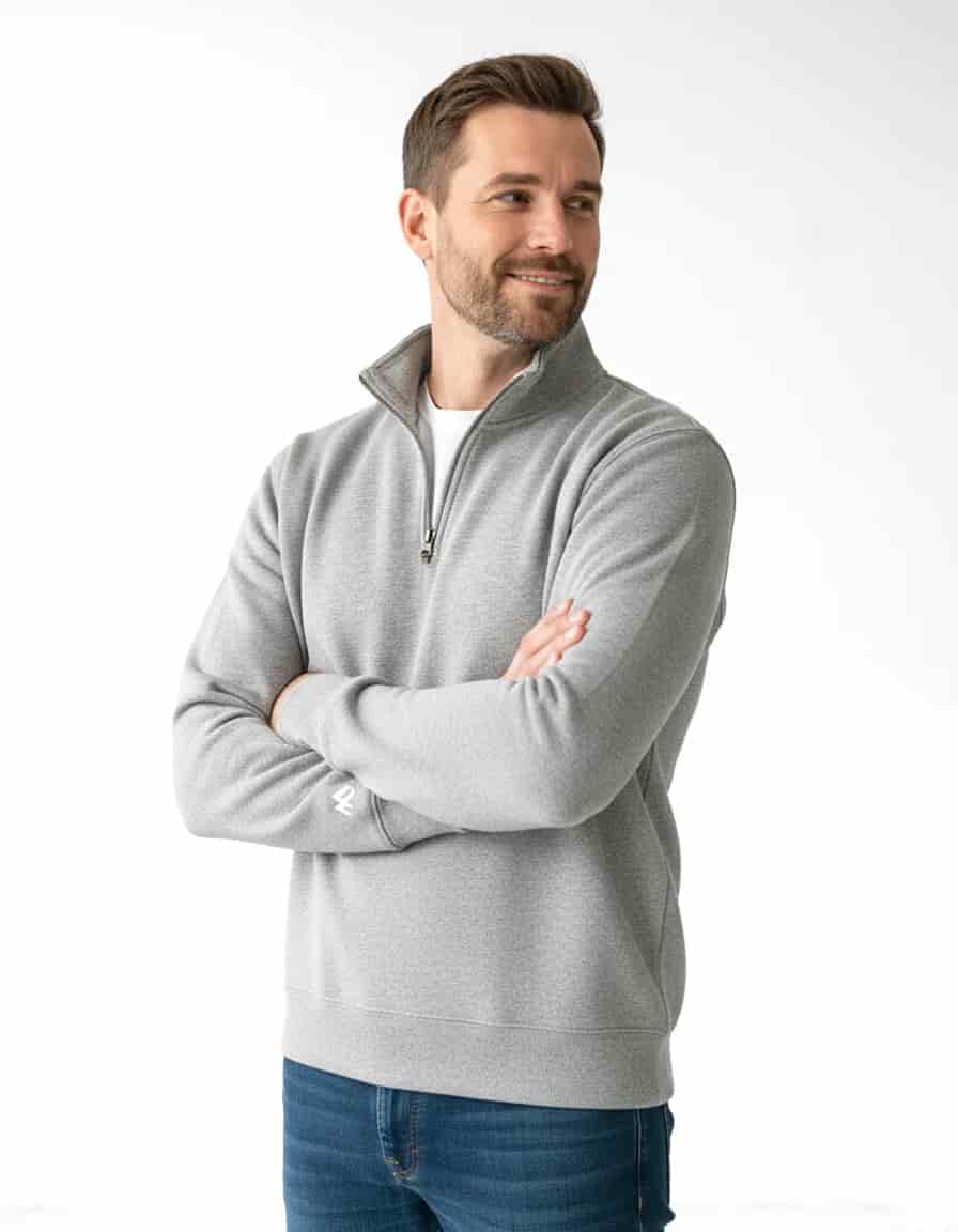 Buzo cuello alto hombre Gris Luna - miniatura 2