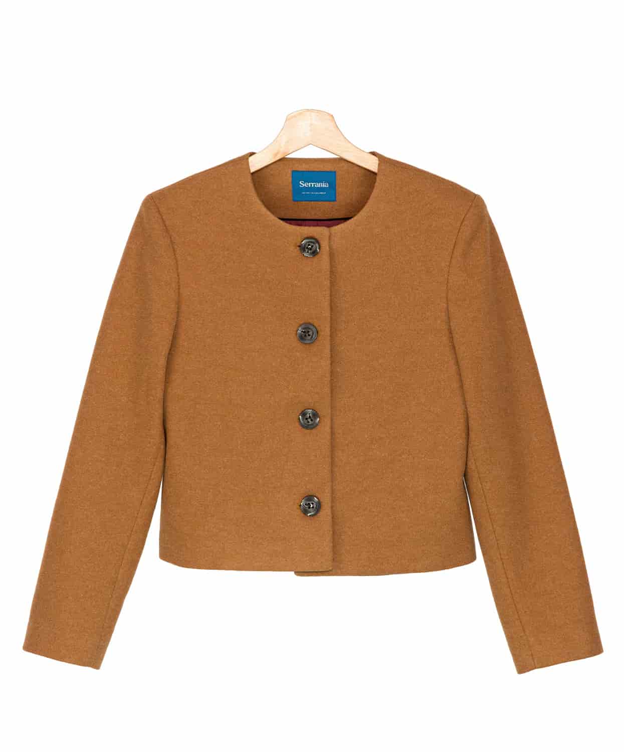 Chaqueta Cropped en Paño Camel Chicago - miniatura 3