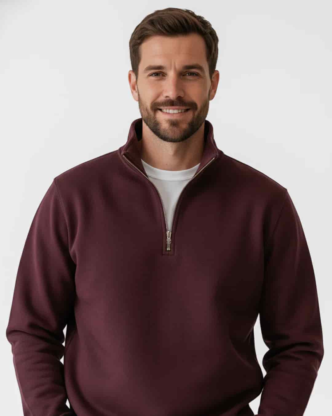 Buzo cuello alto hombre Vinotinto Burdeos - miniatura 11