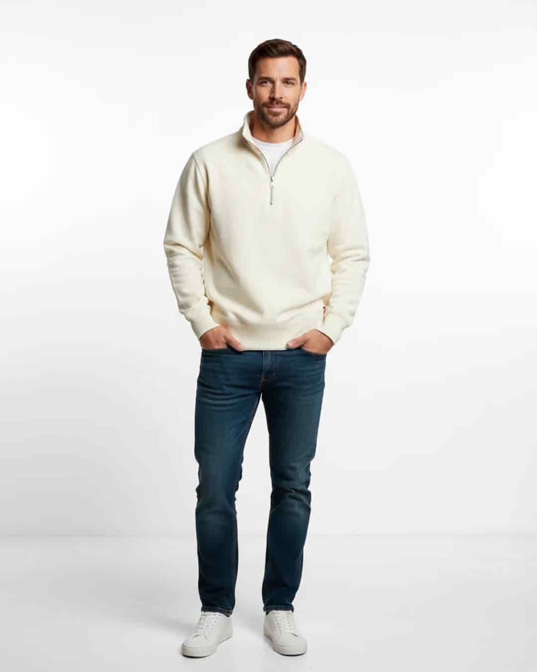 Buzo cuello alto hombre Marfil - miniatura 3