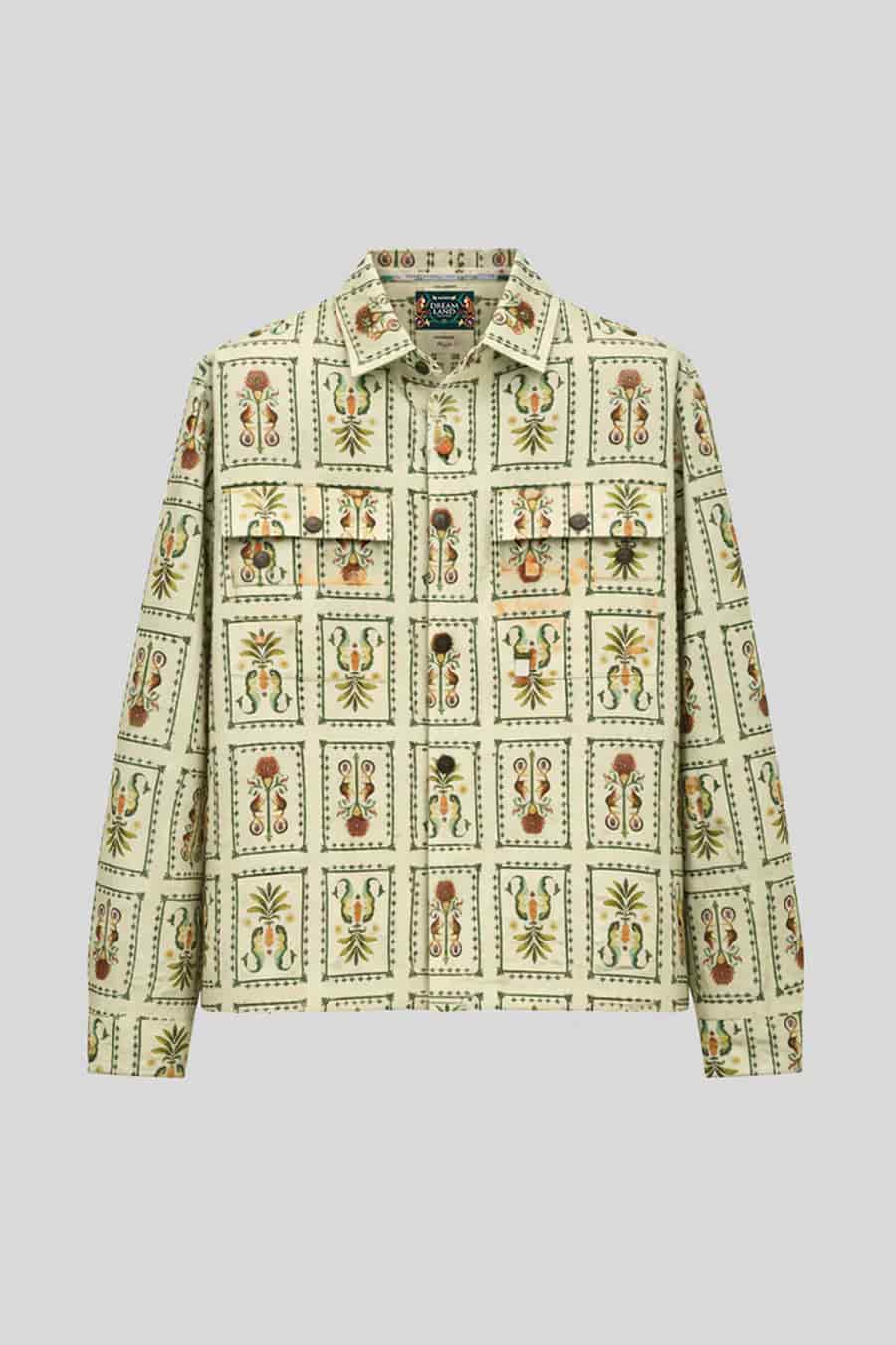 Men's overshirt linen silvan light green - miniatura 3