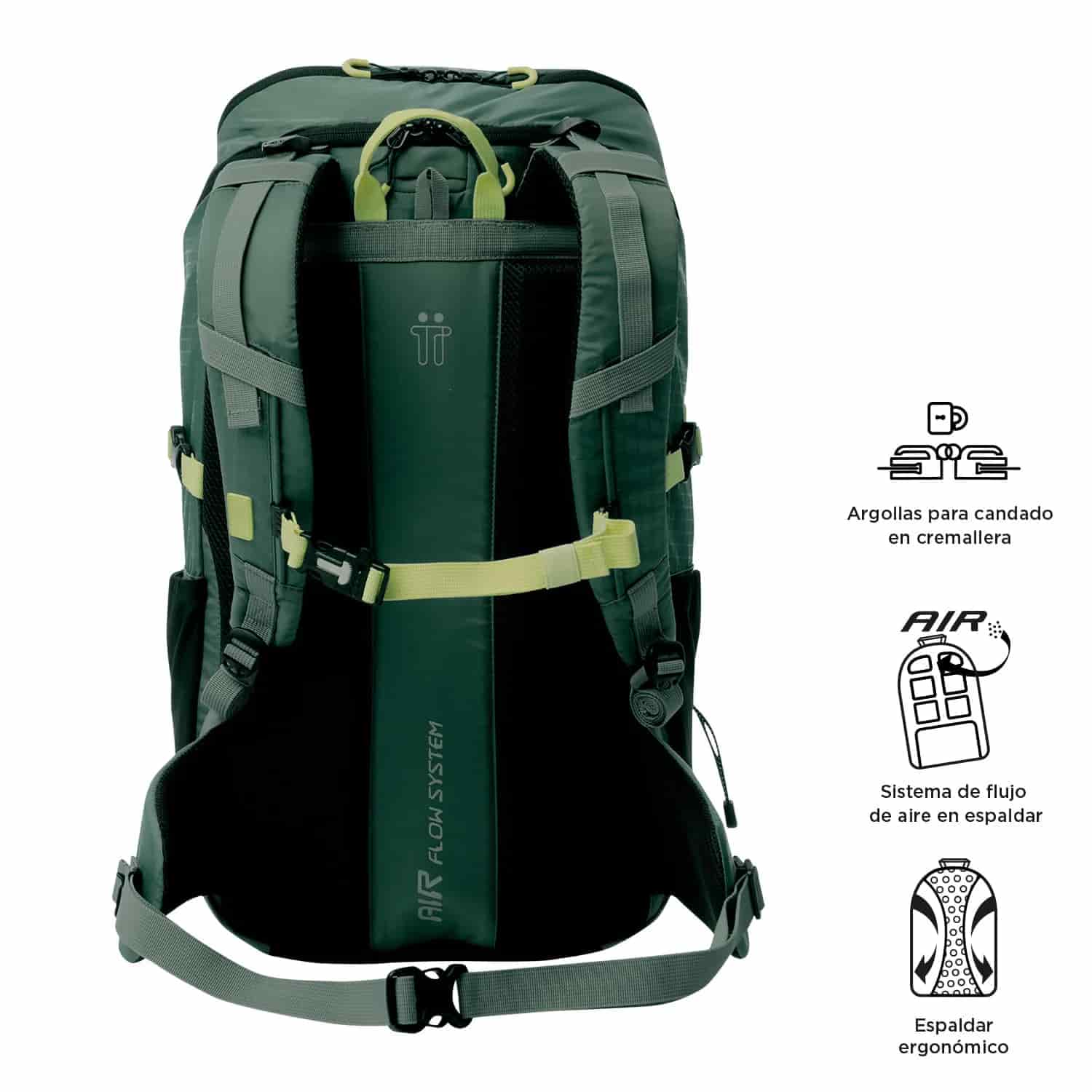 Morral Outdoor Summit 35 Morado con Sistema de Pedernal - miniatura 5