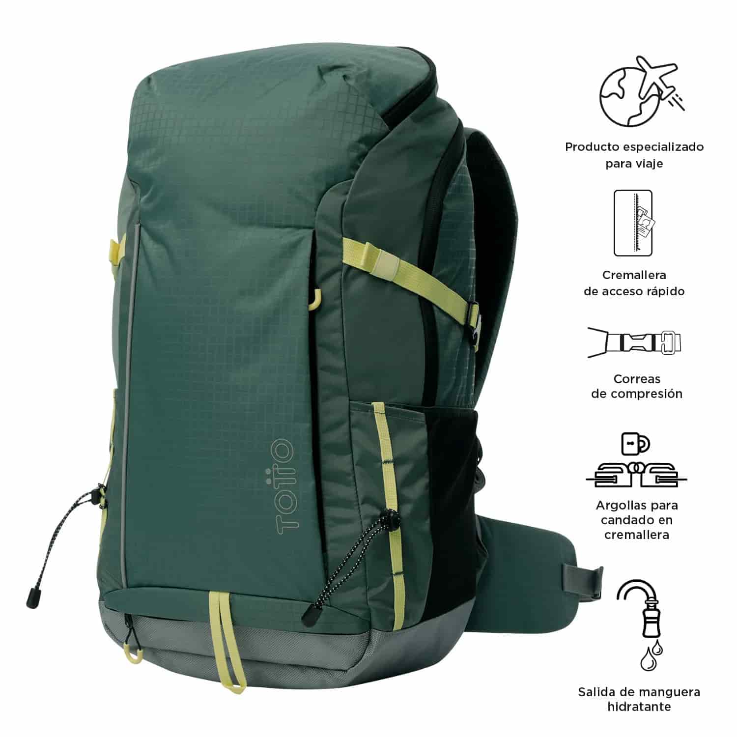 Morral Outdoor Summit 35 Morado con Sistema de Pedernal - miniatura 6