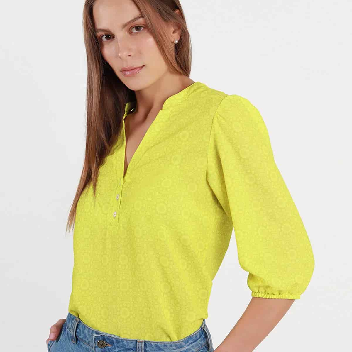 Blusa cuello V manga 3cuartos - miniatura 36