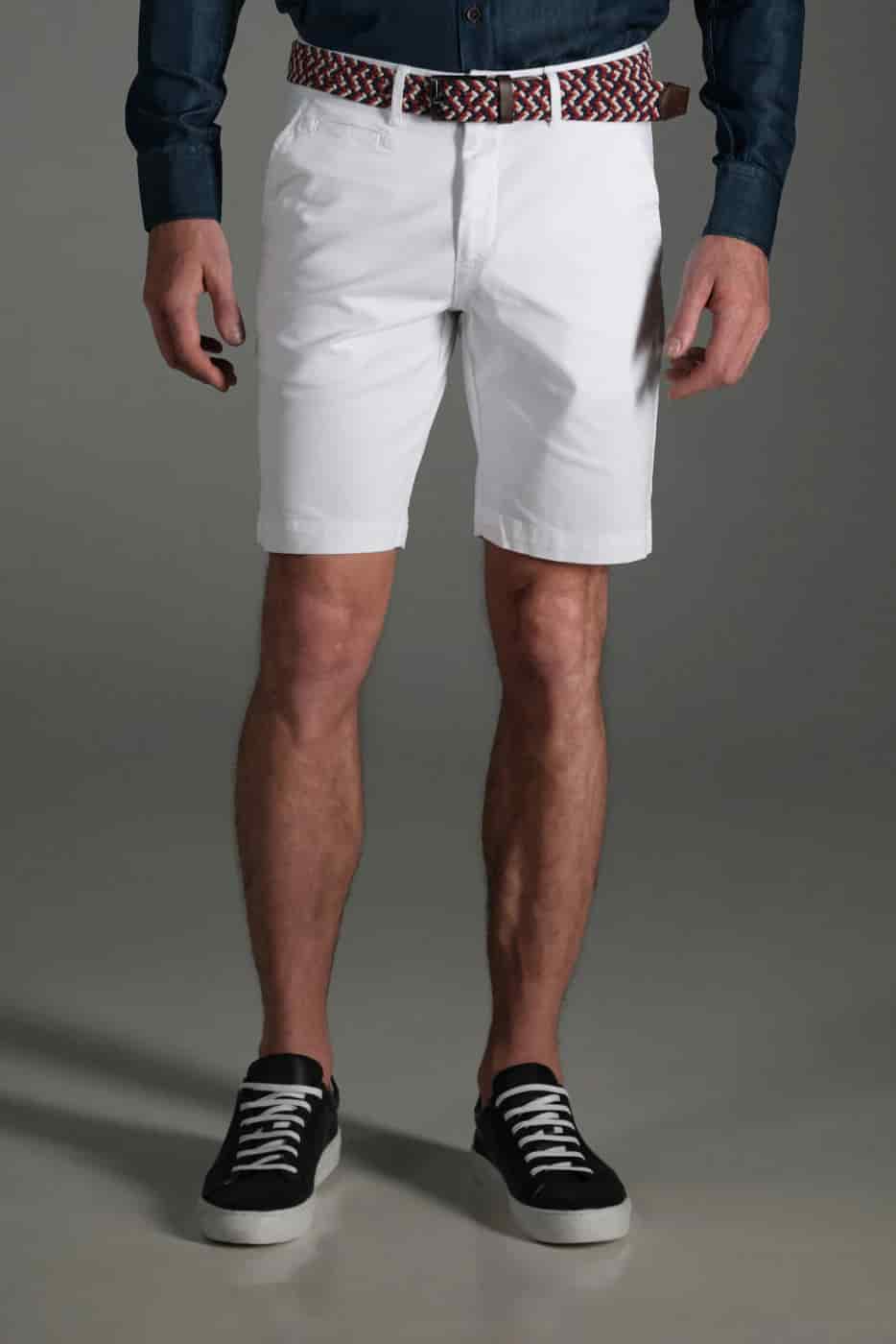 Bermuda Chino Slim Dril Blanco - miniatura 4