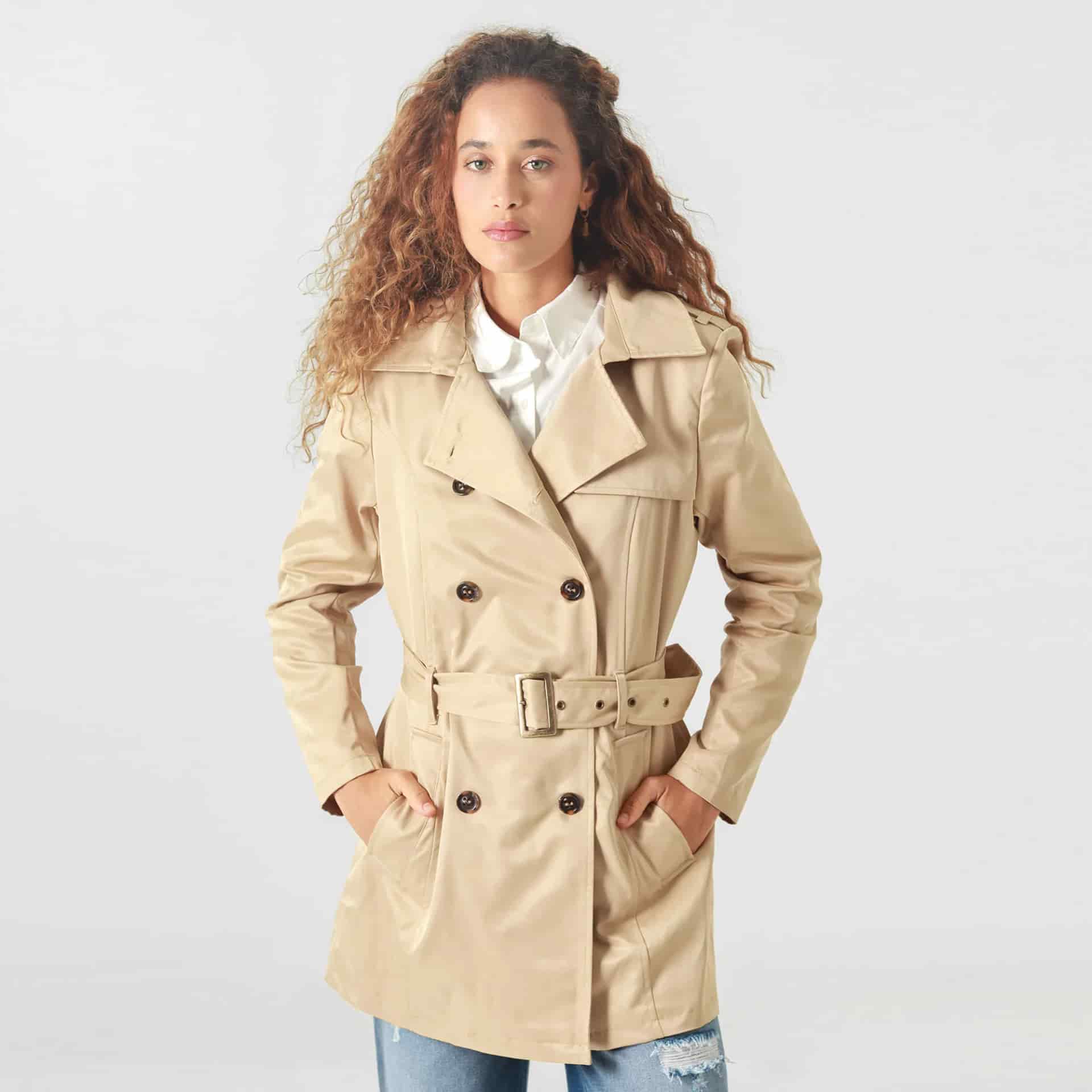 Chaqueta Tipo Gabardina Manga Larga Cuello Sport - miniatura 49
