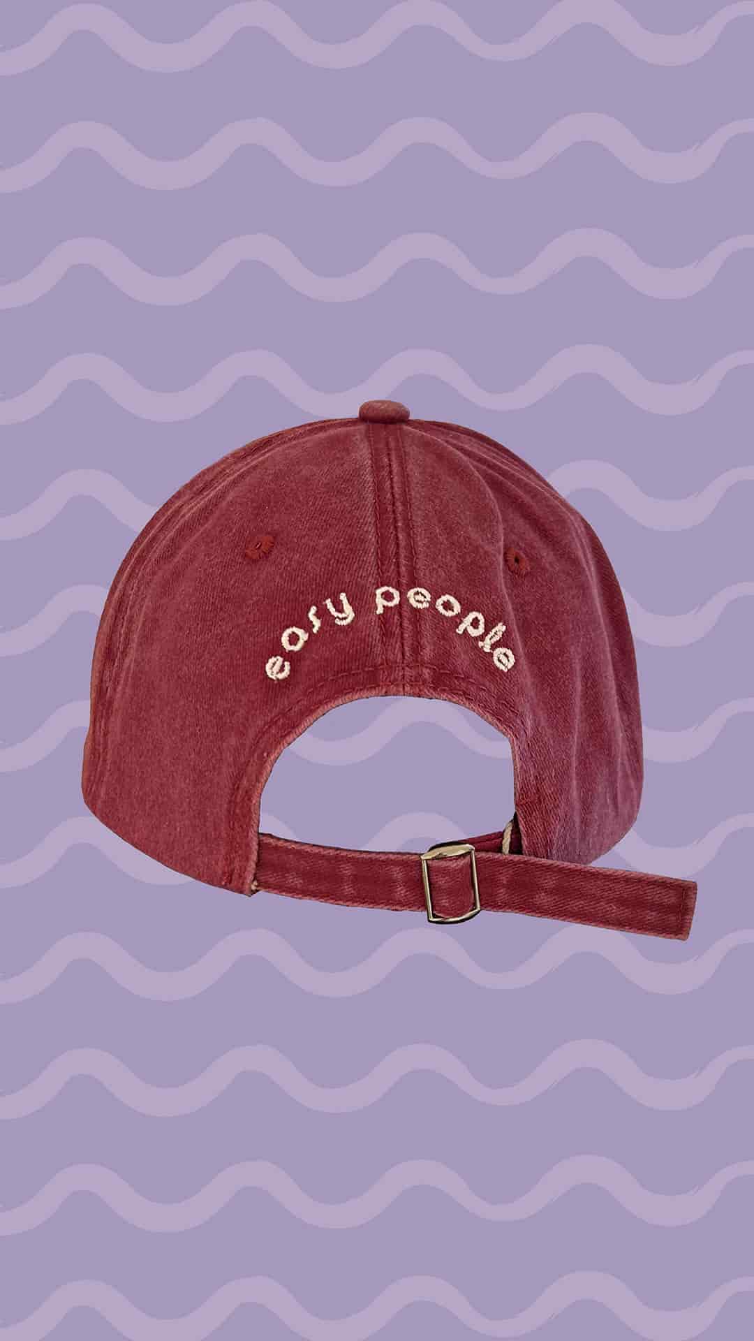 gorra flor bordada - roja - miniatura 3