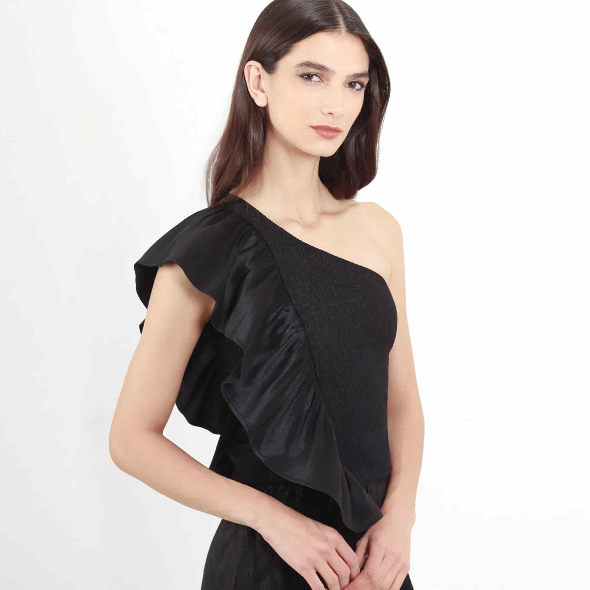 Blusa Cuello Asimetrico Manga Sisa - miniatura 19