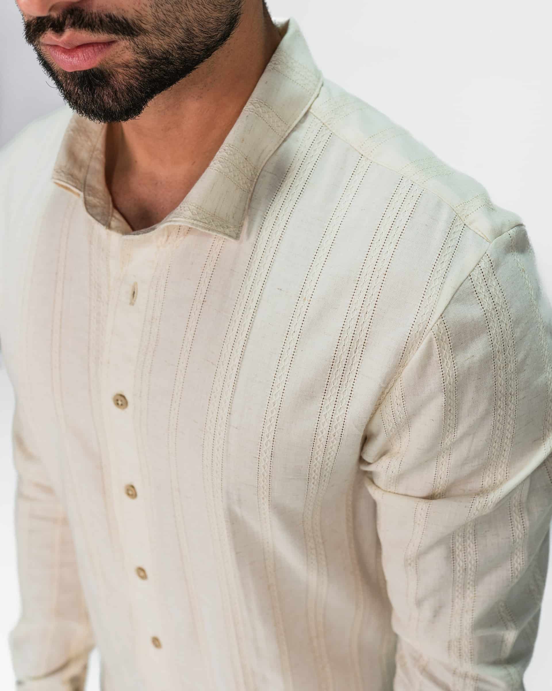 Camisa Artesana Beige - miniatura 8