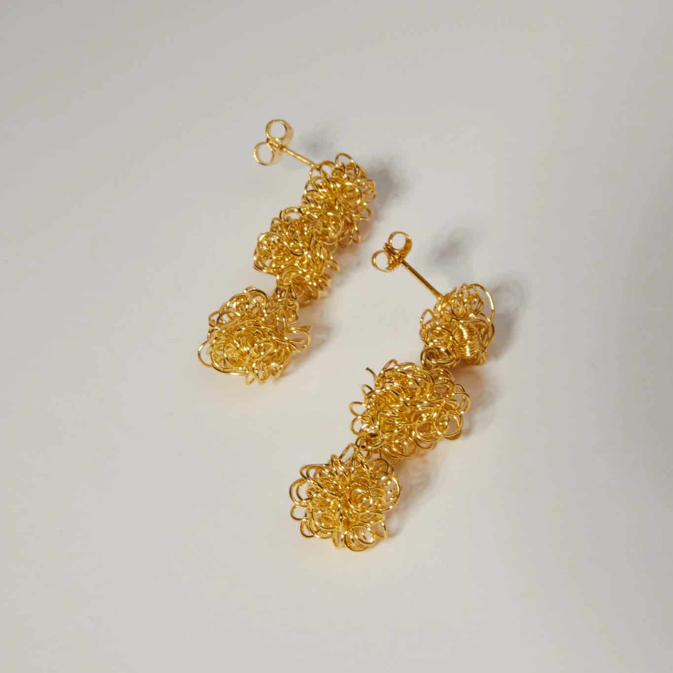 Golden Blossoms Earrings - miniatura 1