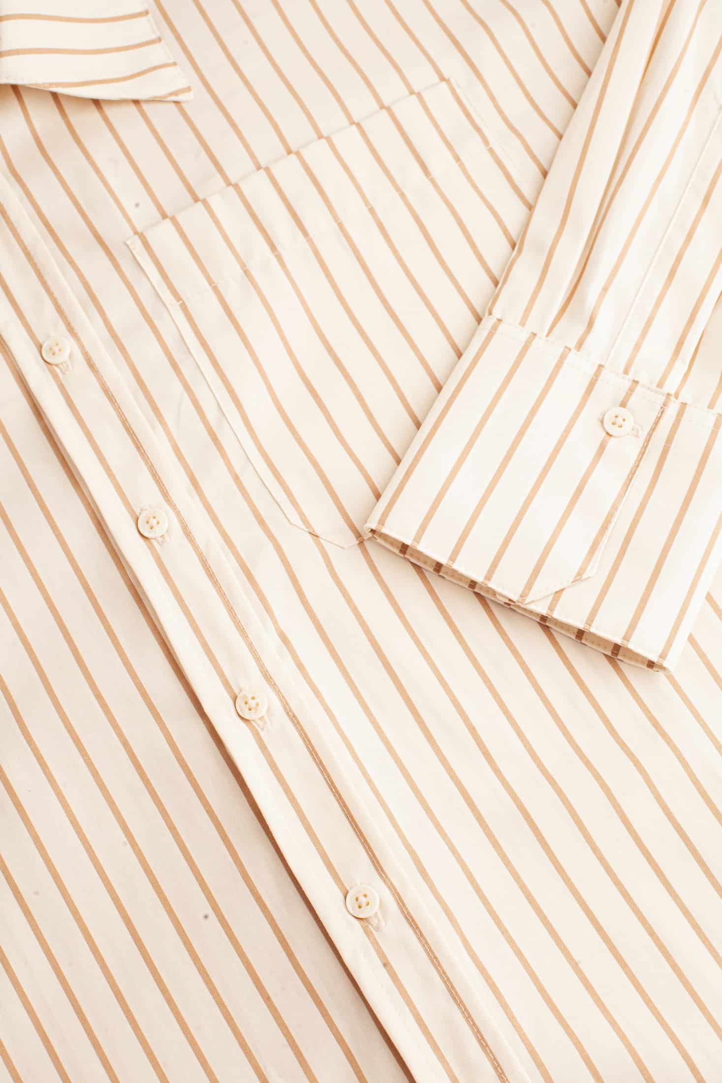 Camisa M Antonella Rayas Marfil - Taupe - miniatura 3