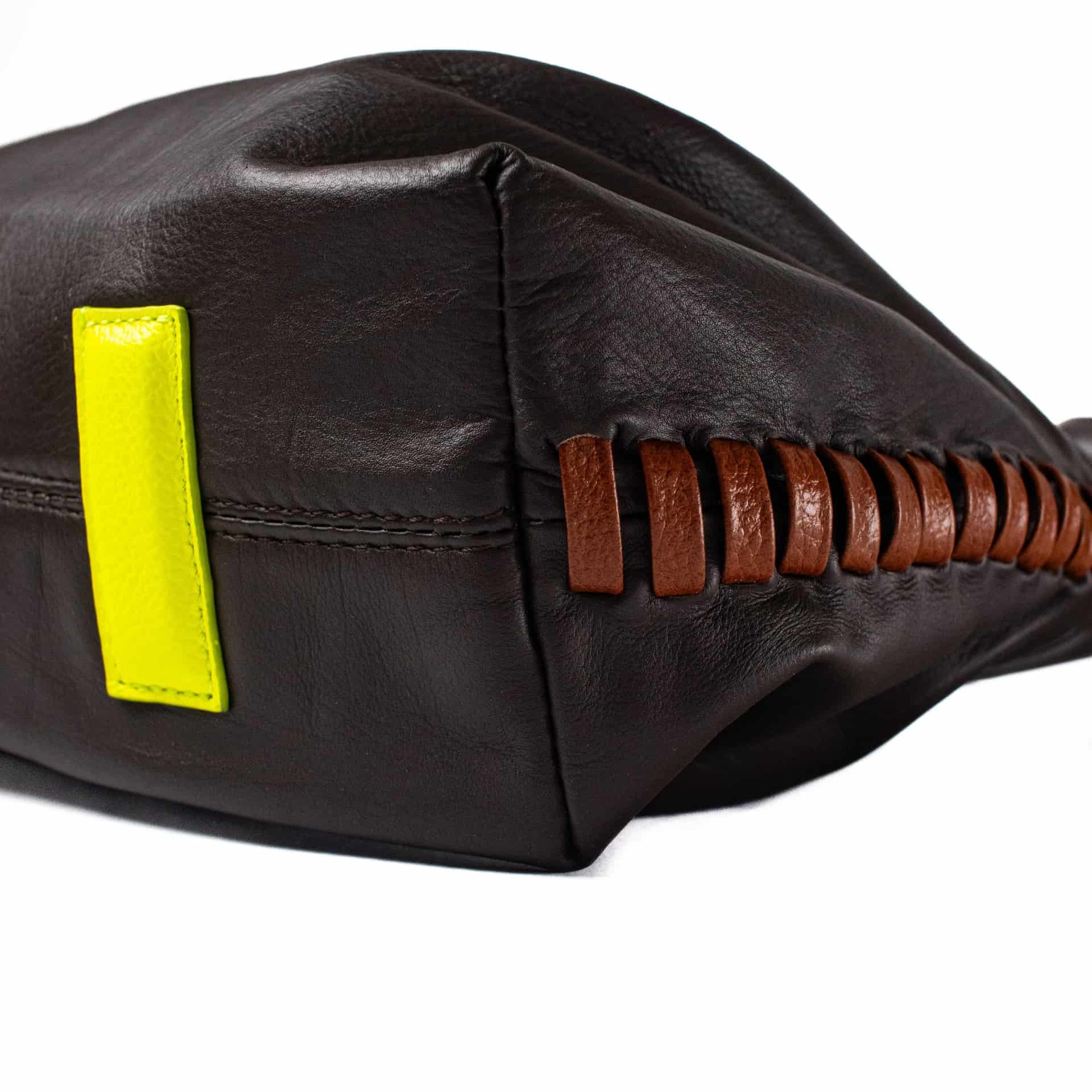 CHUNKIE baguette BAG - chocolate x honey weave - miniatura 3