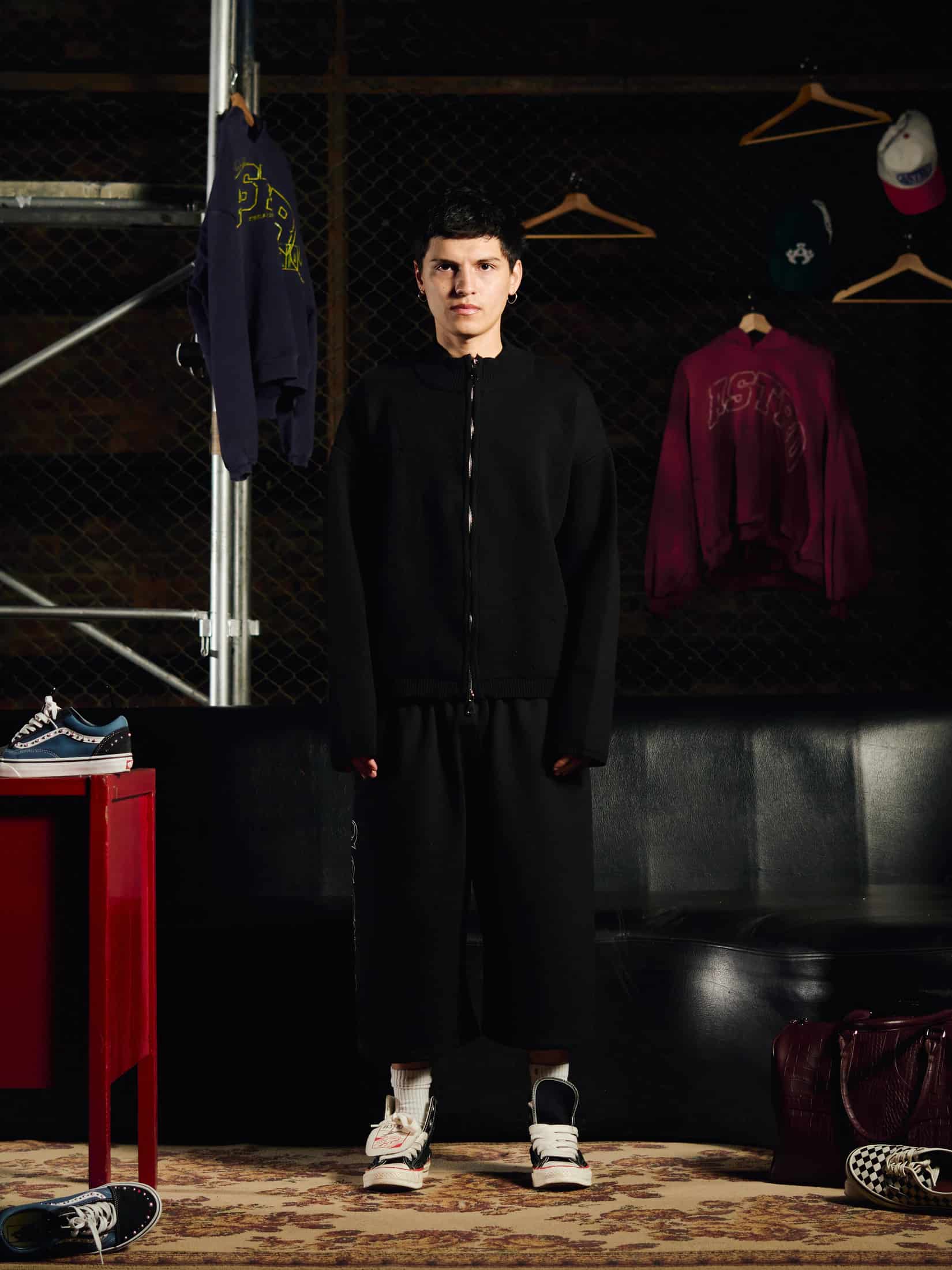 Knit Double Zipper - Onyx - miniatura 2