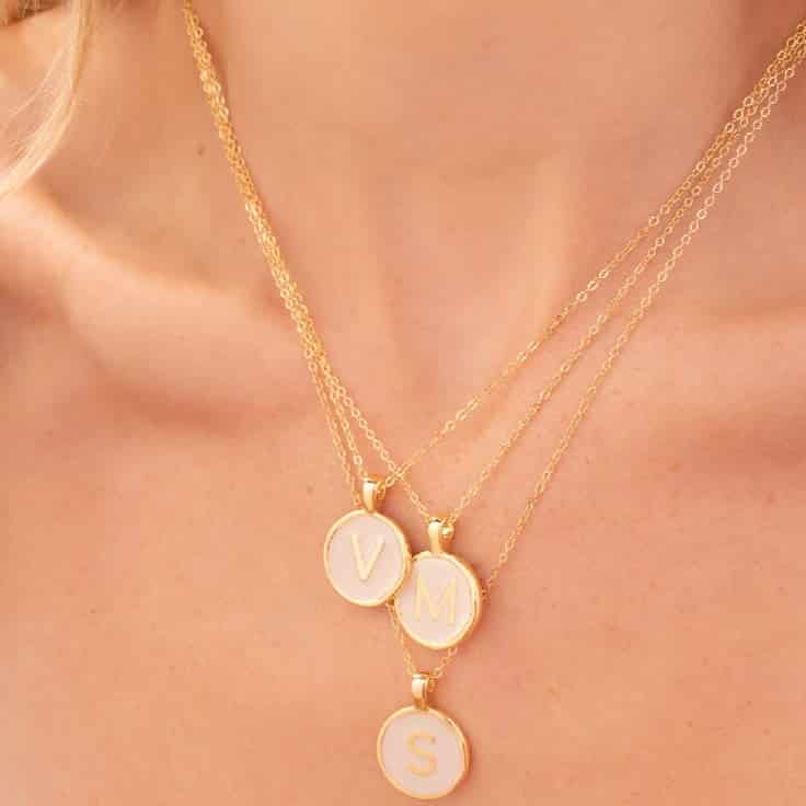 Cadena De Letras + Aretes - miniatura 1