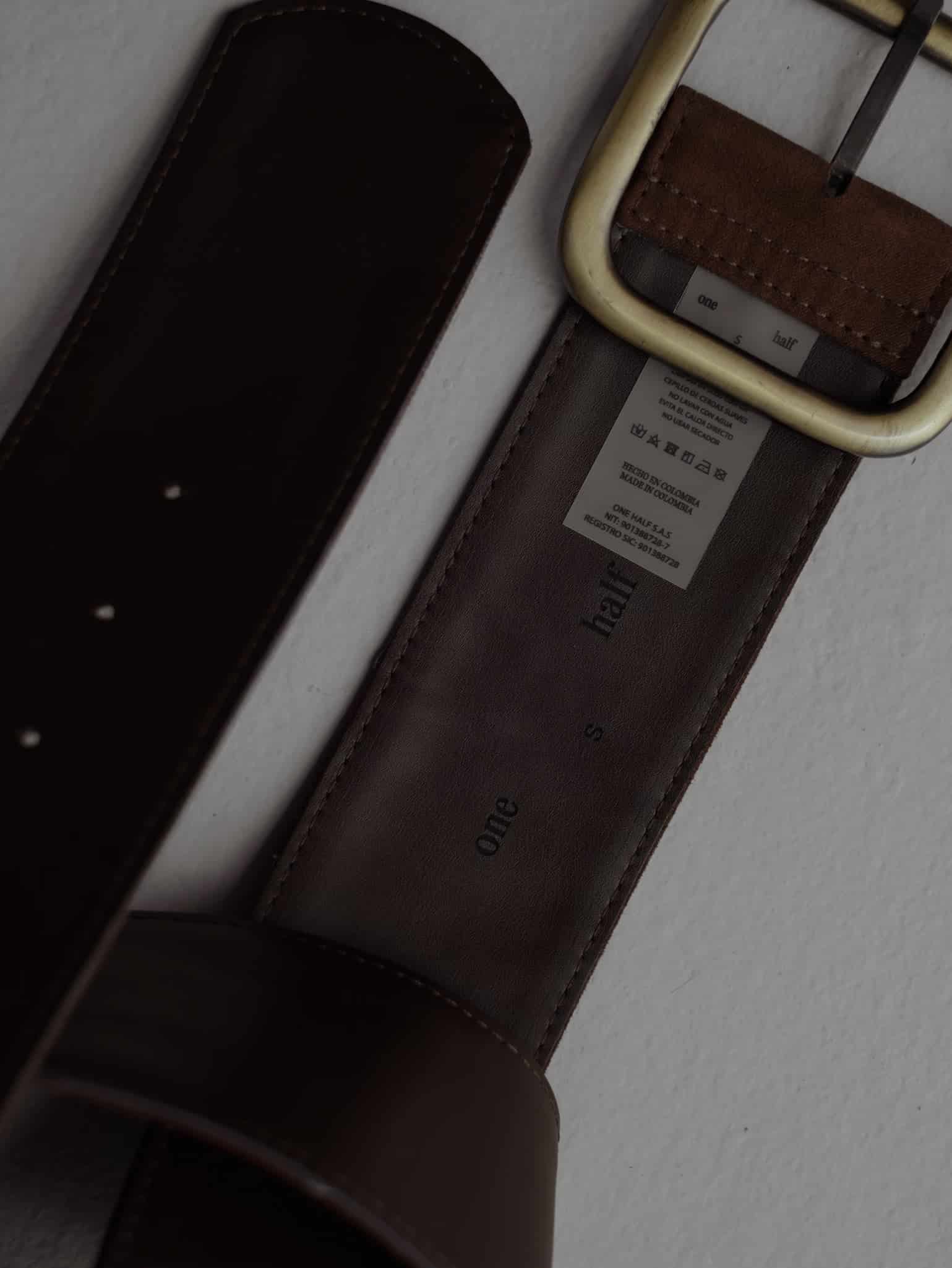 SUEDE BIG BELT - SEPIA - miniatura 3