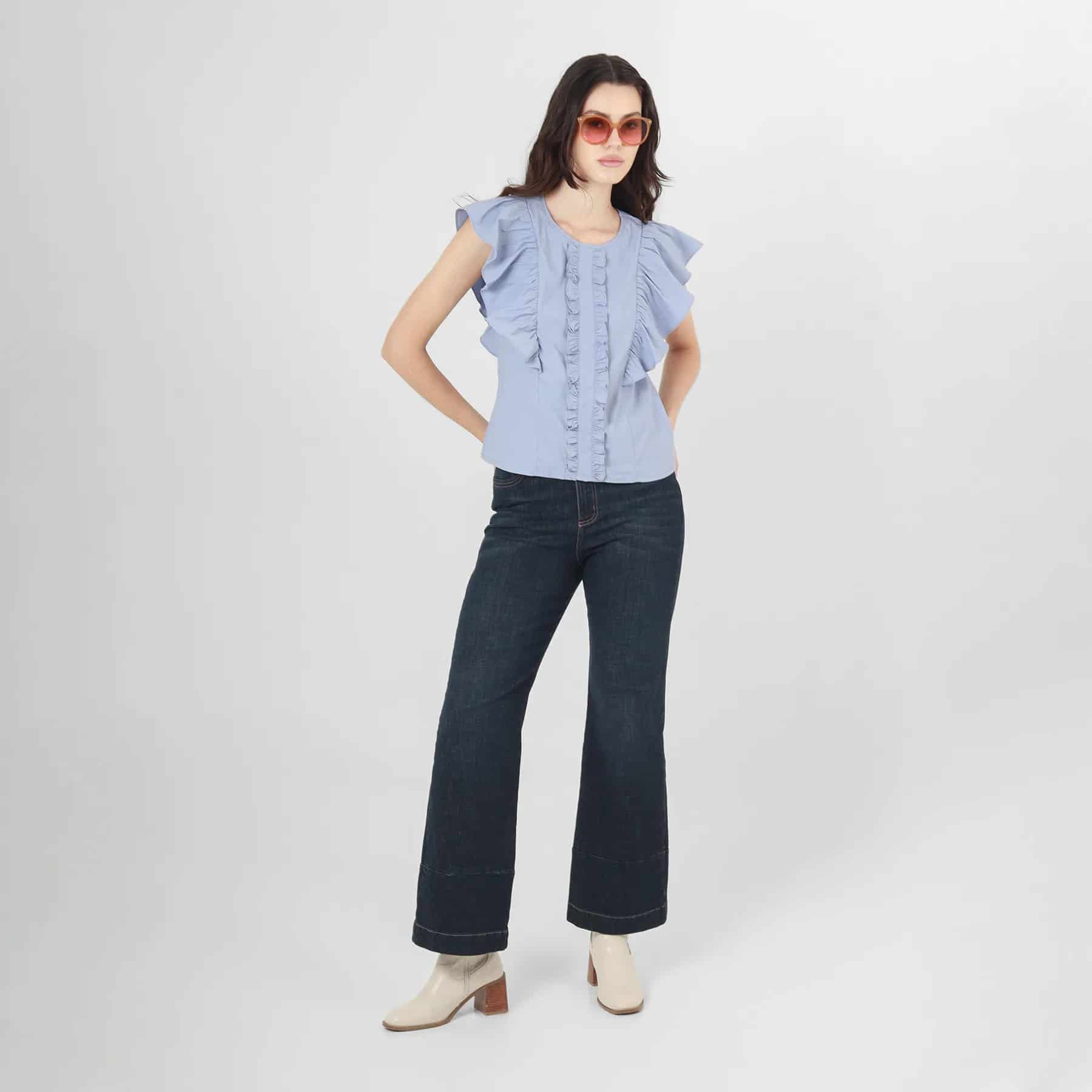 Blusa Cuello Redondo Manga Sisa - miniatura 17