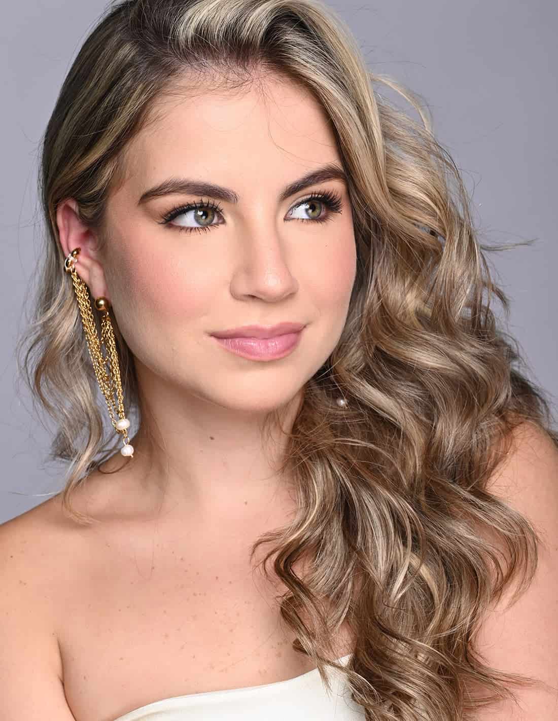 Ear Cuff Golden Clouds Marfil - miniatura 3