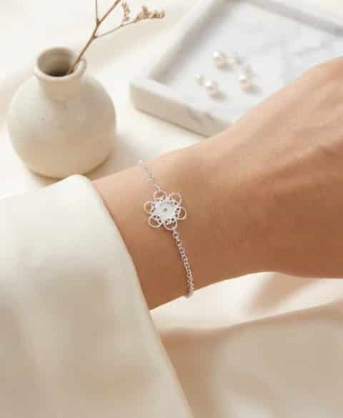 Pulsera en Plata Argollas ley 925 - miniatura 1