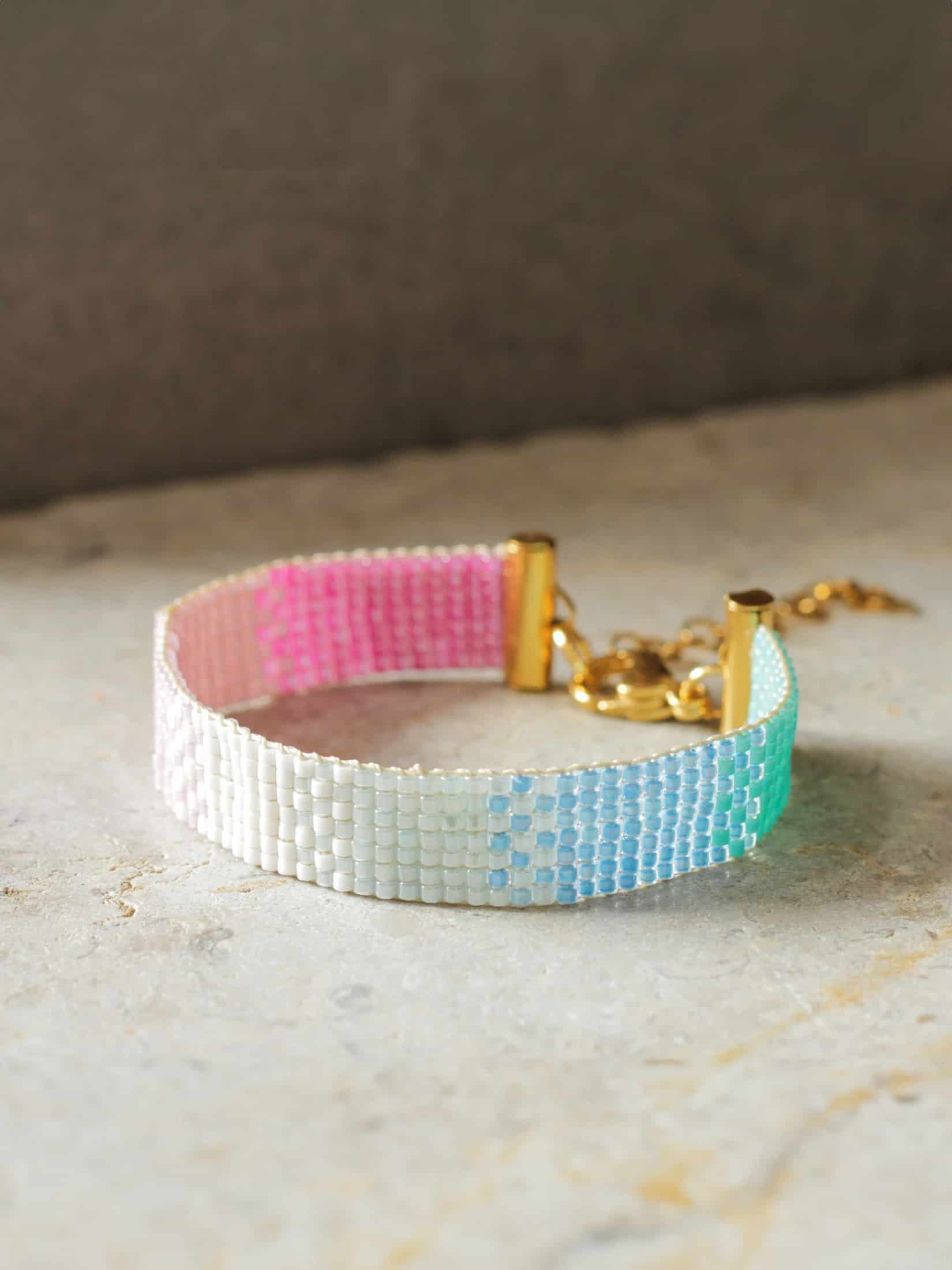 Brazalete Miyuki Coral 7 puntos - miniatura 1