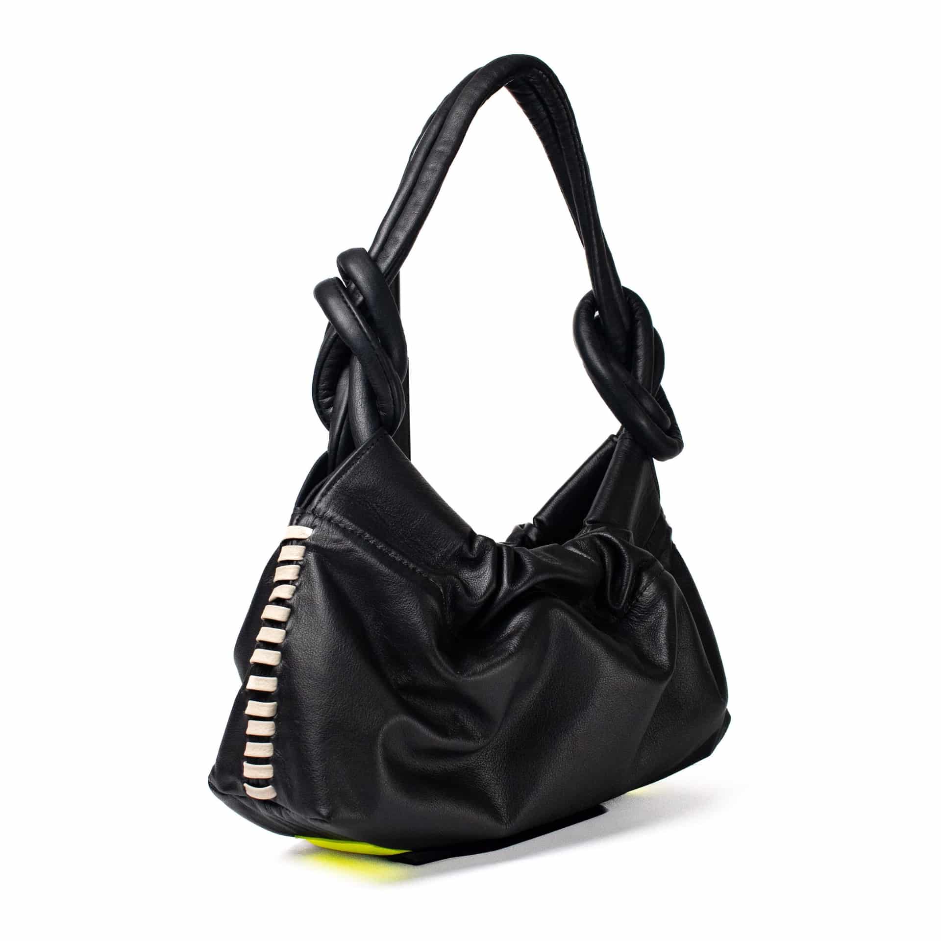 CHUNKIE baguette BAG - black x beige weave - miniatura 2